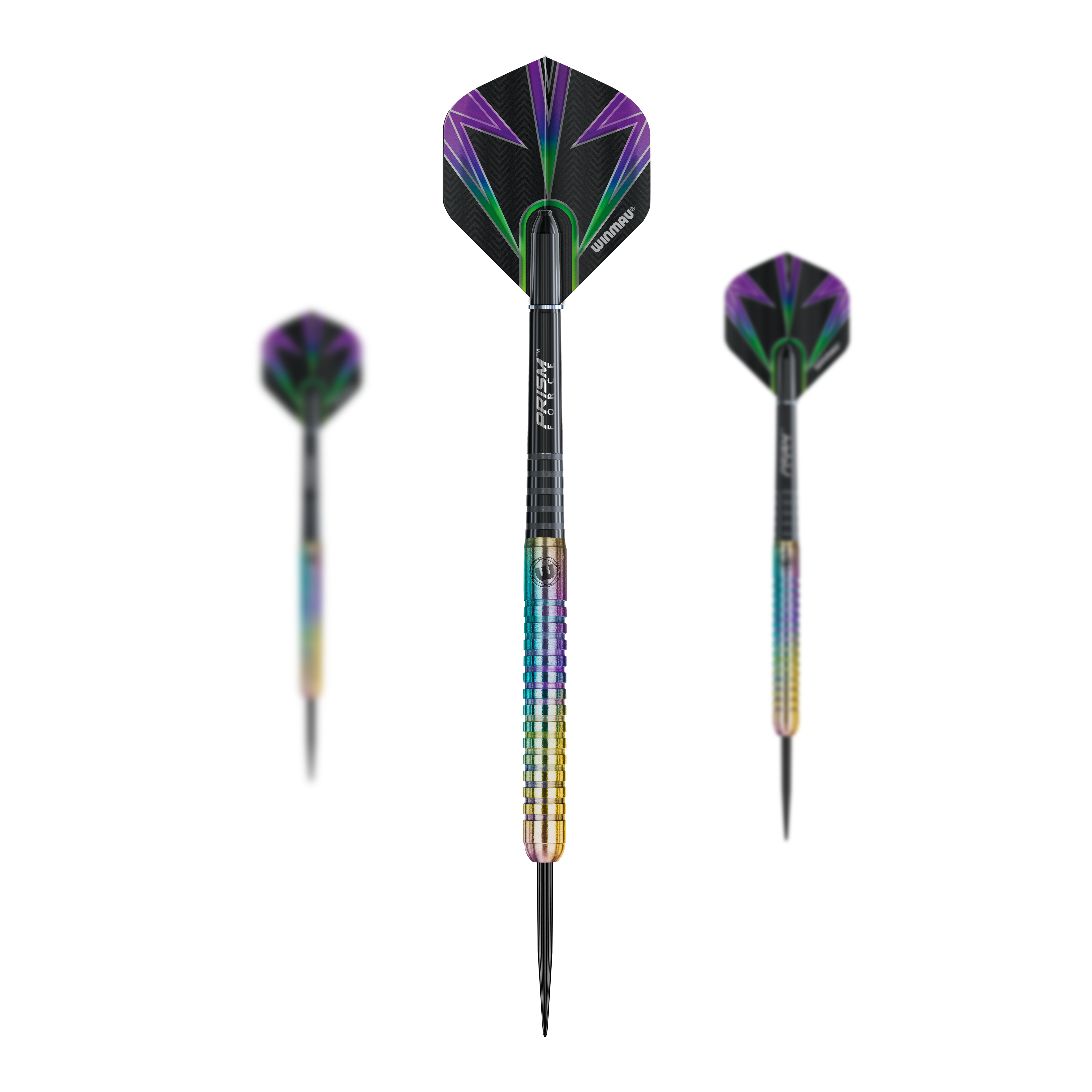 Stalowe lotki Winmau Foxfire Urban Ein Set der Winmau Foxfire Urban Steeldarts ist hier abgebildet. Das Produkt besteht aus mehreren Darts.