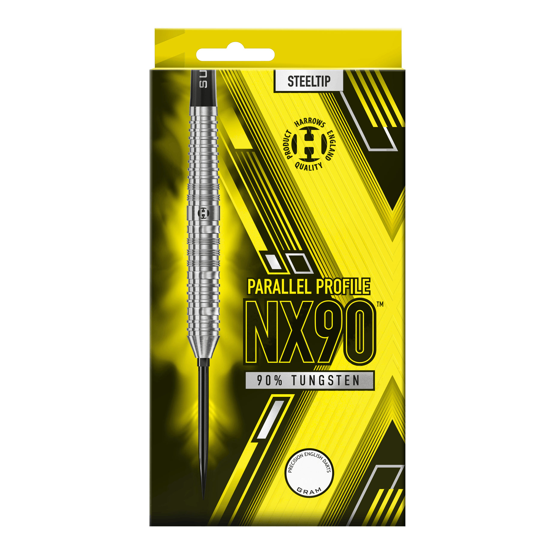 Lotki stalowe Harrows NX90 Parallel Quick Point Das Bild präsentiert die Harrows NX90 Parallel Quick Point Steeldarts. Das Produkt ist für den Einsatz beim Steeldart geeignet.