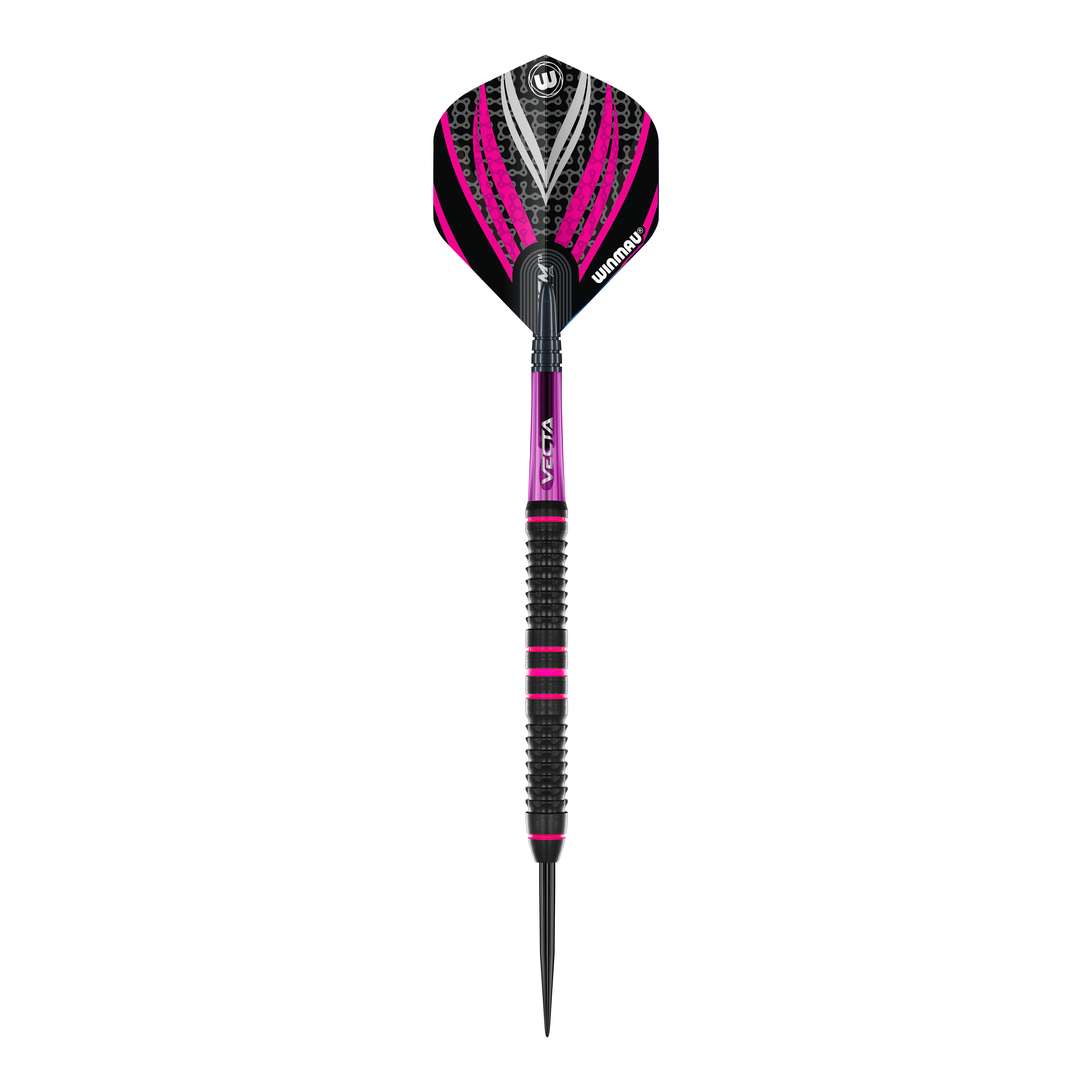 Das Bild stellt die Winmau Team 360 Rebecca Allen Steeldarts - 24g dar. Diese Darts bieten eine ausgezeichnete Balance und Kontrolle beim Spiel.