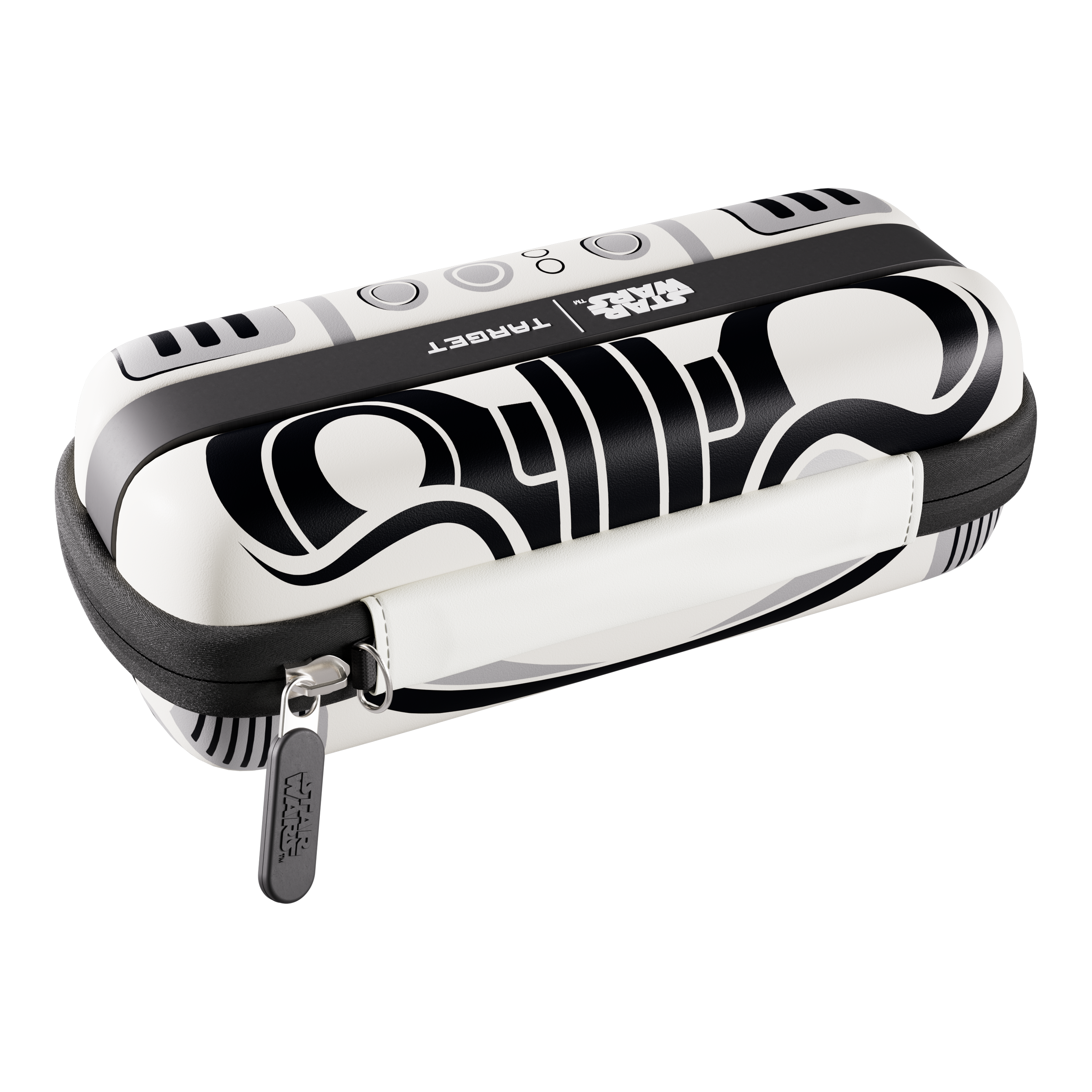 Abgebildet ist das Target Star Wars Boa Dartcase – Stormtrooper. Die Tasche bietet stilvollen Schutz für Dartzubehör im Star Wars Stil.