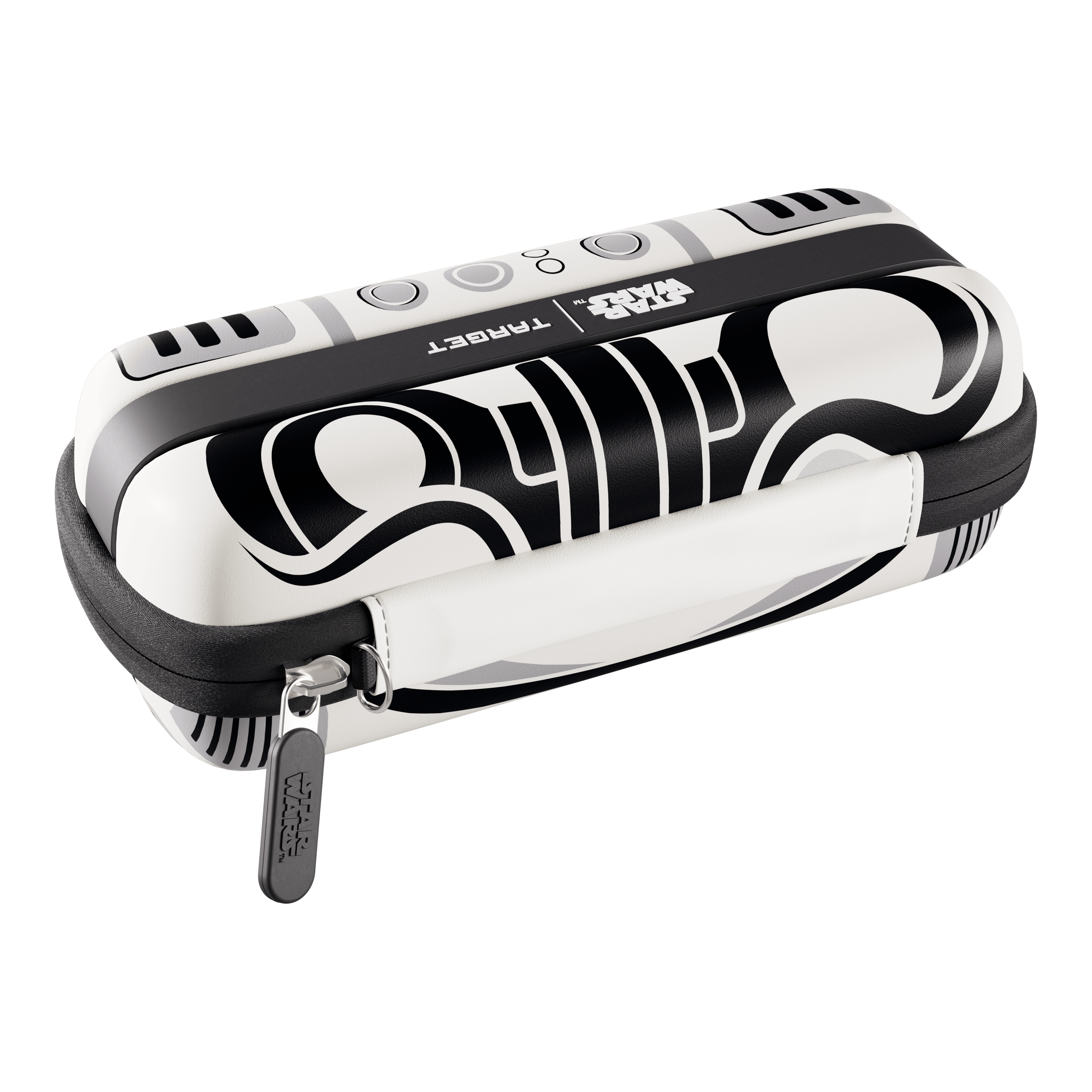 Target Star Wars Boa Dartcase - Szturmowiec Abgebildet ist das Target Star Wars Boa Dartcase – Stormtrooper. Die Tasche bietet stilvollen Schutz für Dartzubehör im Star Wars Stil.