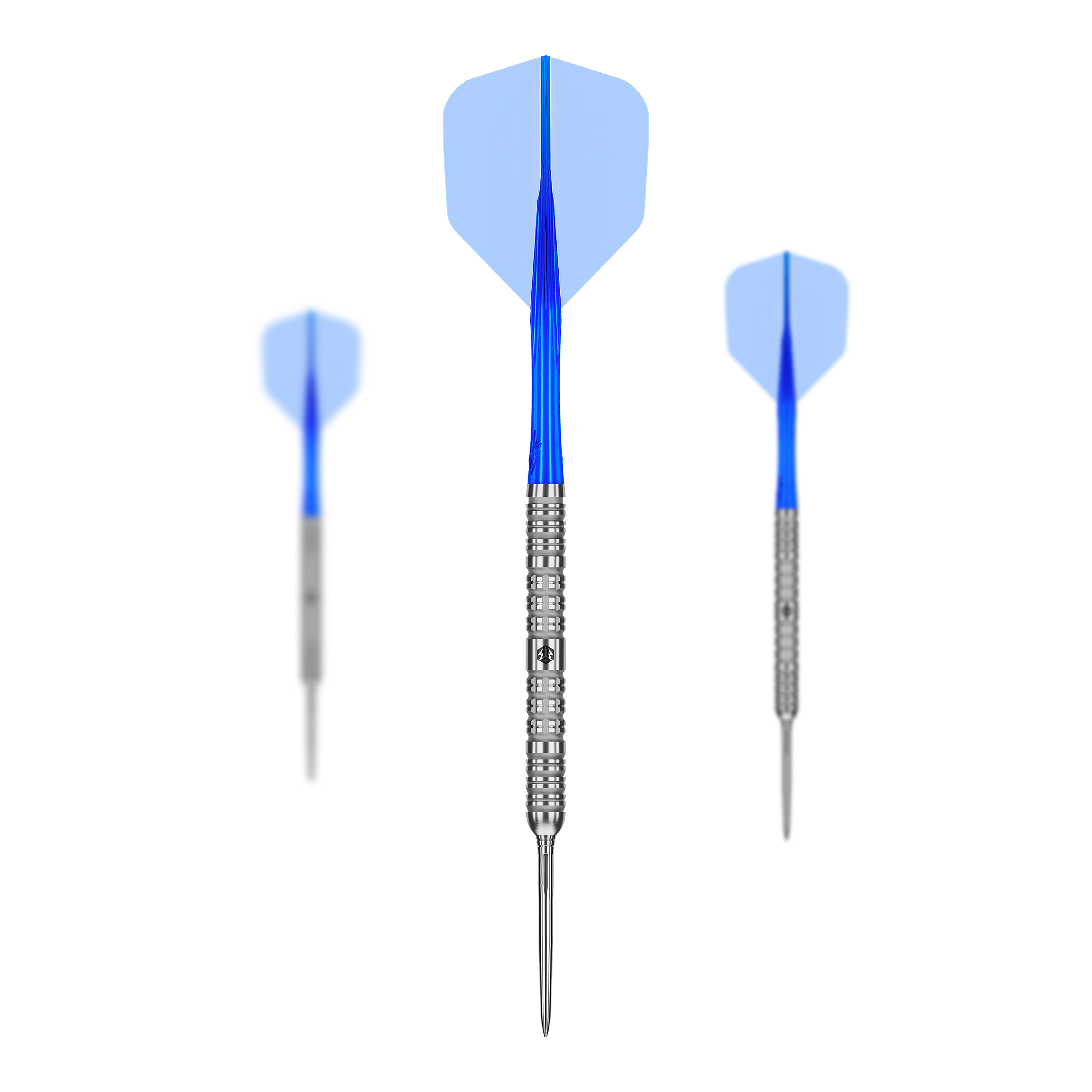 Stalowe lotki Caliburn Rix EZ-EVO R1 Auf diesem Bild sieht man die Caliburn Rix EZ-EVO R1 Steeldarts im Set. Die Steeldarts sind zusammen angeordnet.