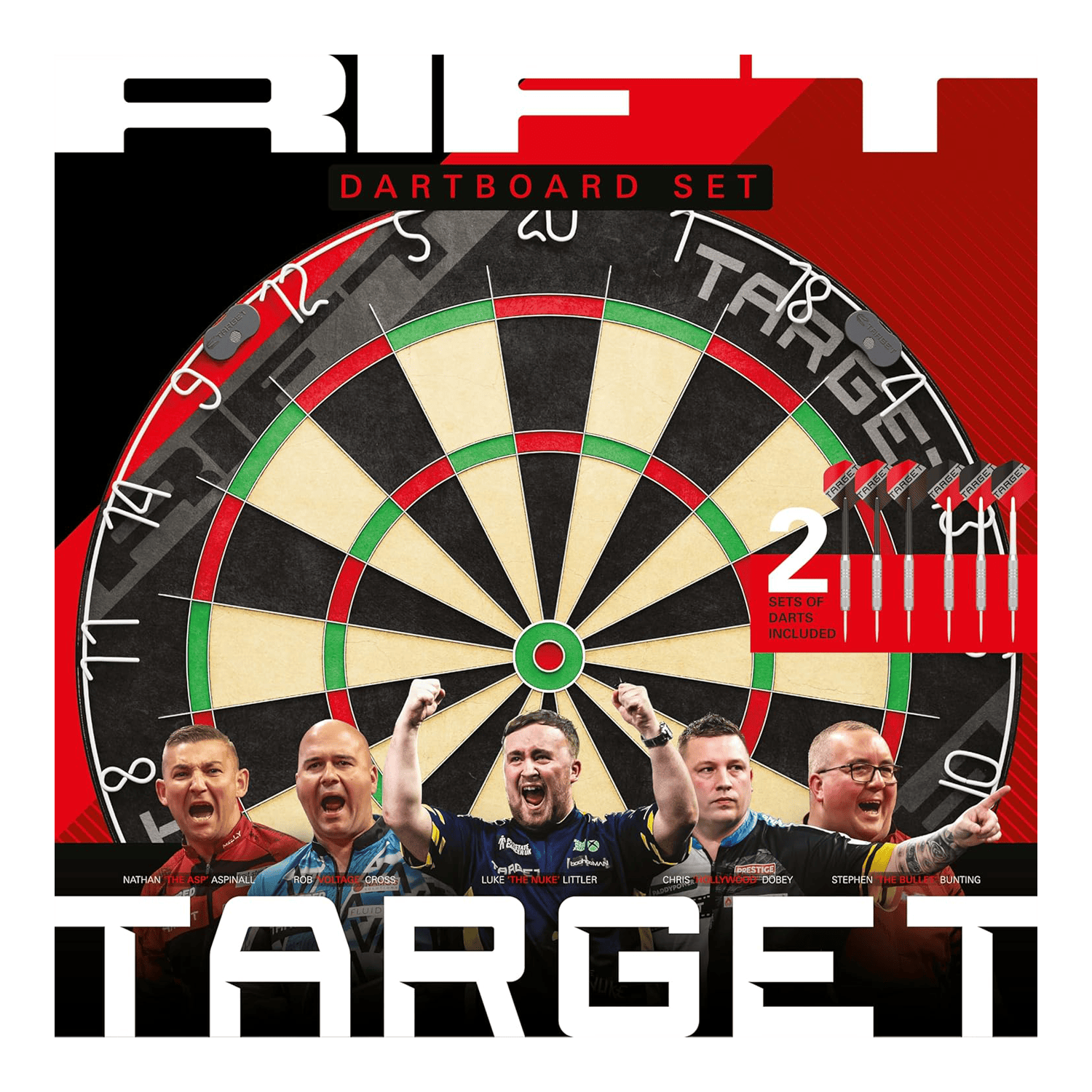 Zestaw tarcz do darta Target Rift ze stali Dieses Bild zeigt das Target Rift Steeldartboard Set. Das Dartboard Set ist robust und langlebig.