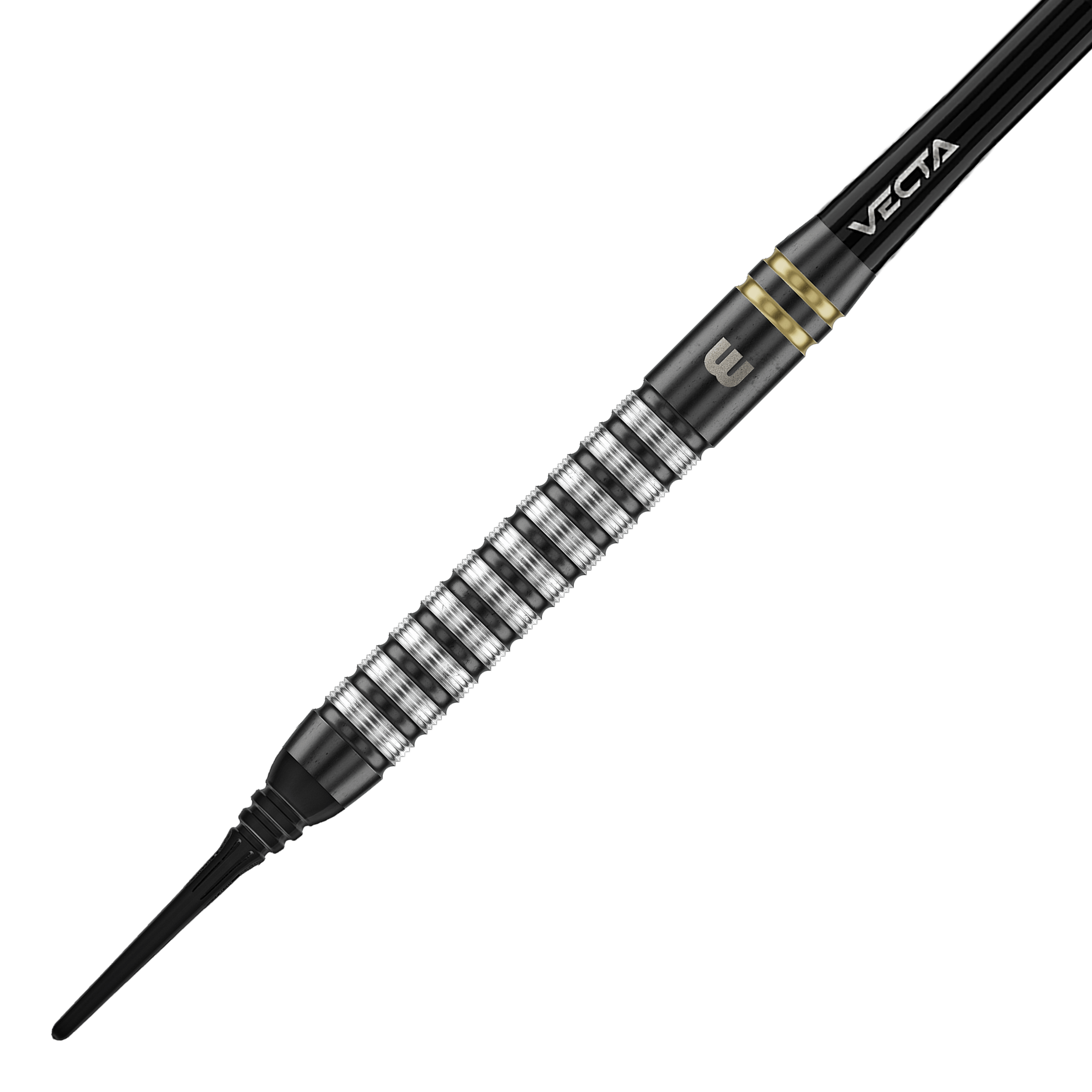 Miękkie rzutki Winmau Gian Van Veen TS - 18g Auf dem Bild sind die Winmau Gian Van Veen TS Softdarts 18g. Die Darts sind in unterschiedlichen Perspektiven fotografiert.