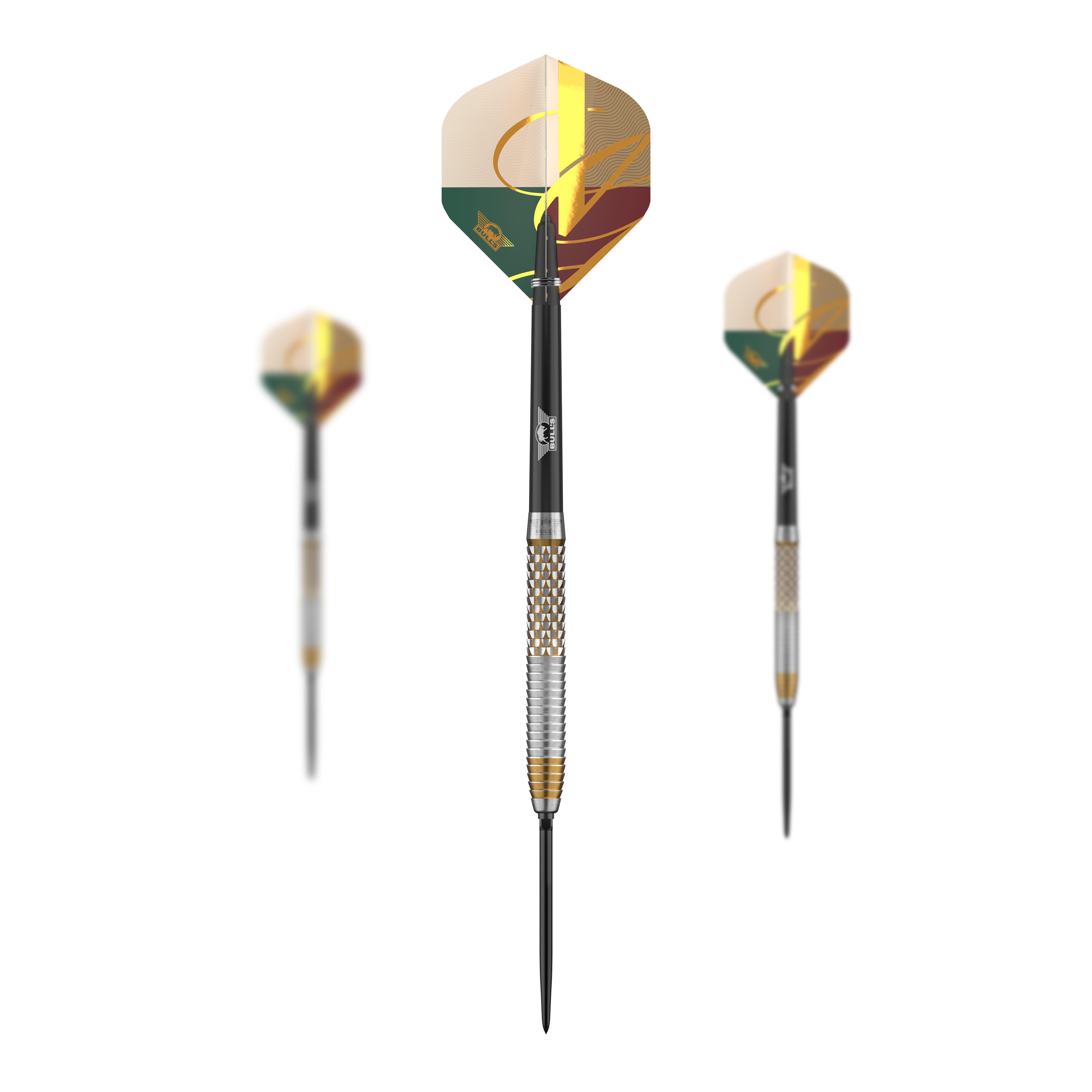 Bulls NL Vintage Shark Convertible Points Steel Darts Das Foto zeigt ein Set der Bulls NL Vintago Shark Convertible Points Steeldarts. Dieses Set ist ideal für professionelle Dartspieler geeignet.