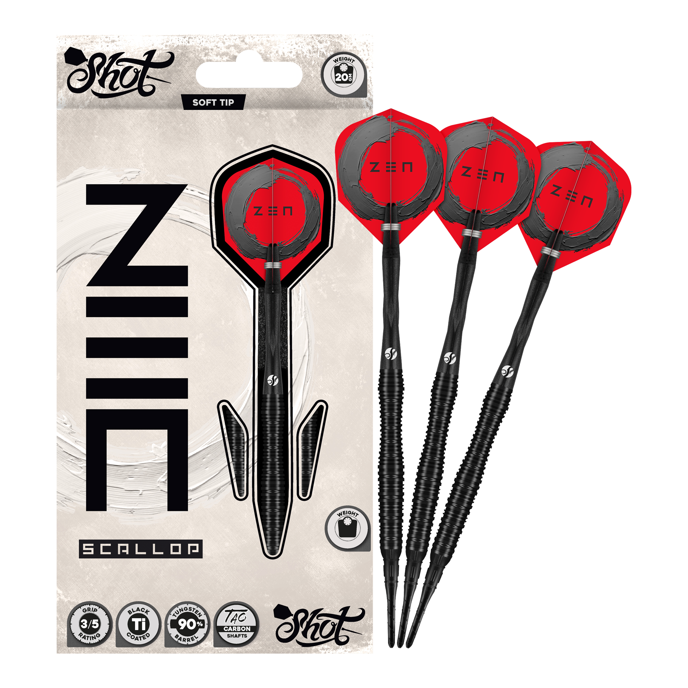 Shoty ZEN Scallop Soft Darts - 20g Shoty ZEN Scallop Soft Darts - 20g