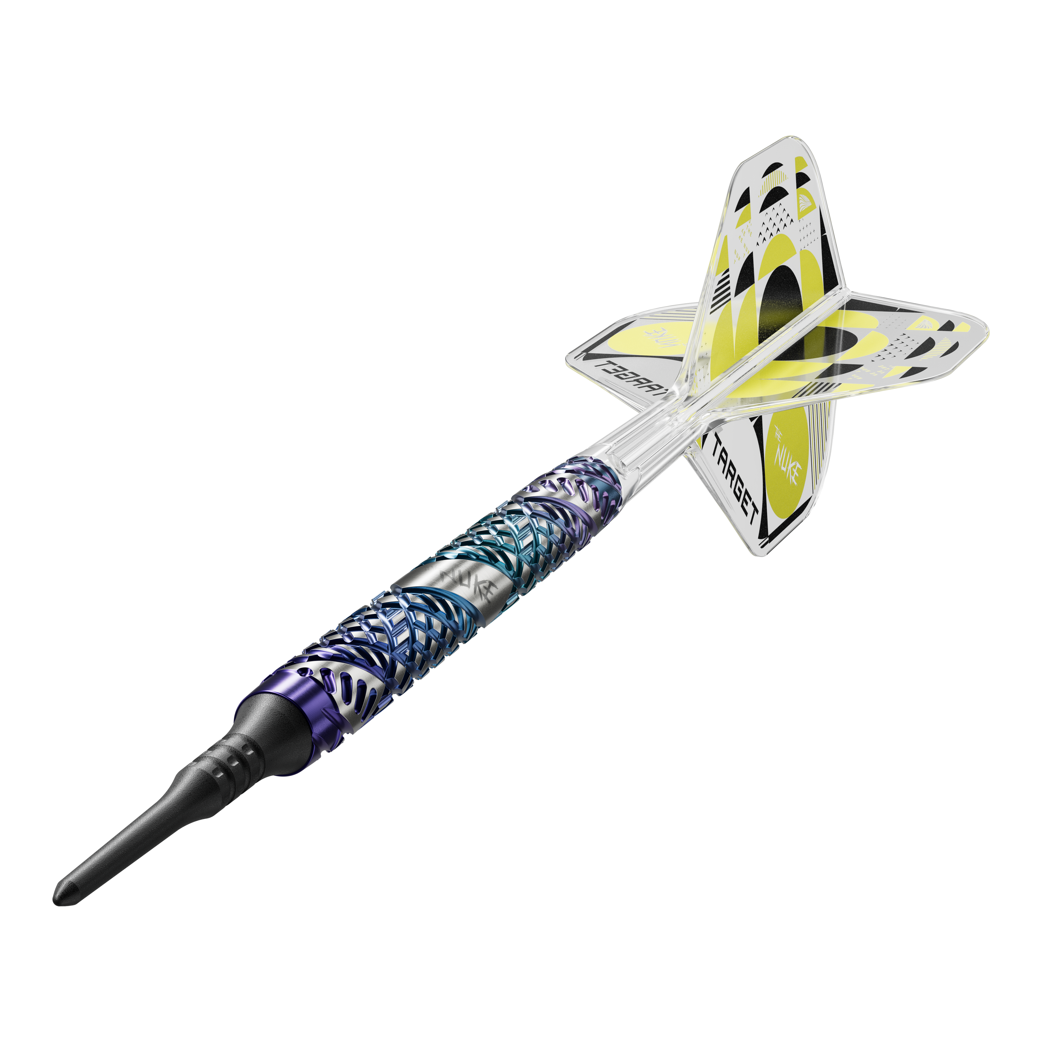 Hier sieht man die Target Luke Littler Edge Softdarts - 19g. Sie sind ideal für ambitionierte Spieler geeignet.