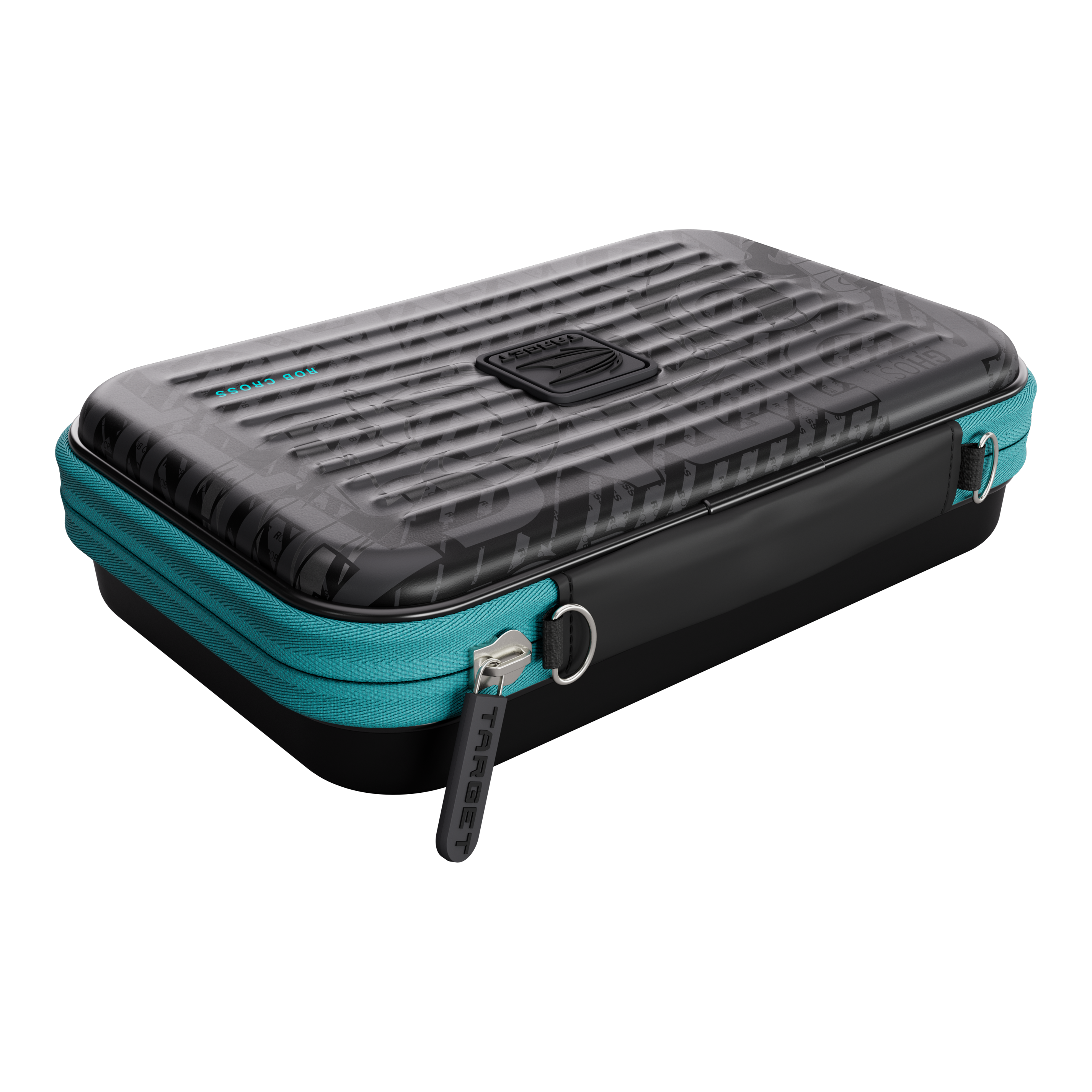 Hier ist das Takoma XL Ghost Series Rob Cross Dartcase abgebildet. Die robuste Darttasche bietet viel Platz für Darts und Zubehör.