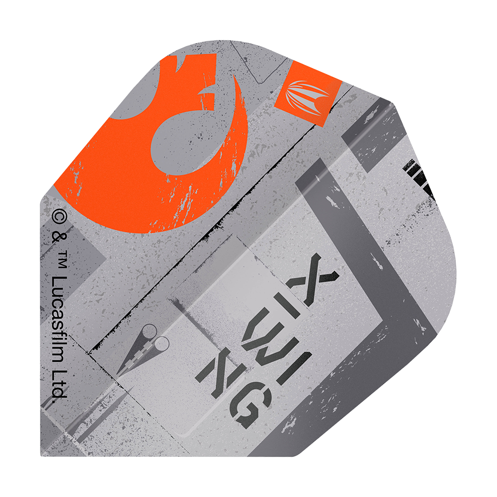 Zu sehen ist das Produkt Target Star Wars ProUltra X-Wing No6 Flights. Diese Dart-Flights zeigen ein X-Wing Design aus Star Wars.