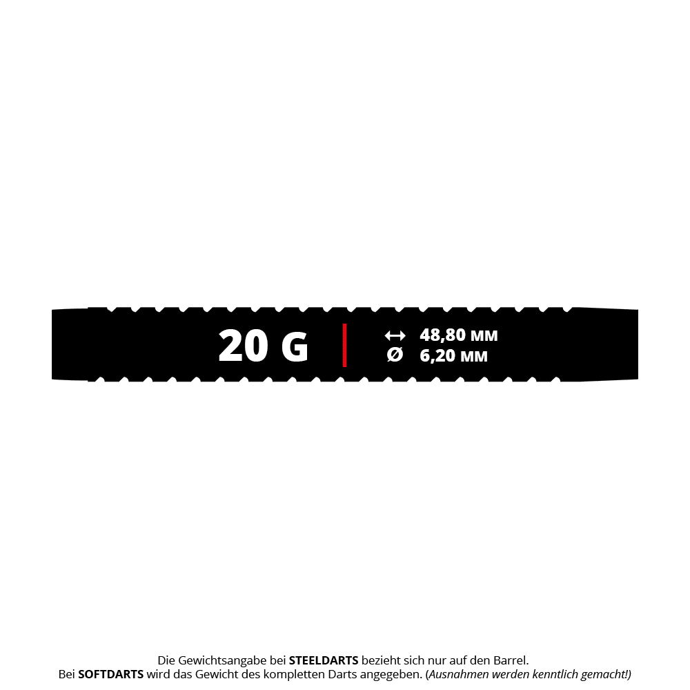 Lotki miękkie Mission Mirage - 20g Mission Mirage Softdarts - 20g sind Softdarts für präzises Werfen. Sie sind für Dartboards mit elektronischen Feldern geeignet.