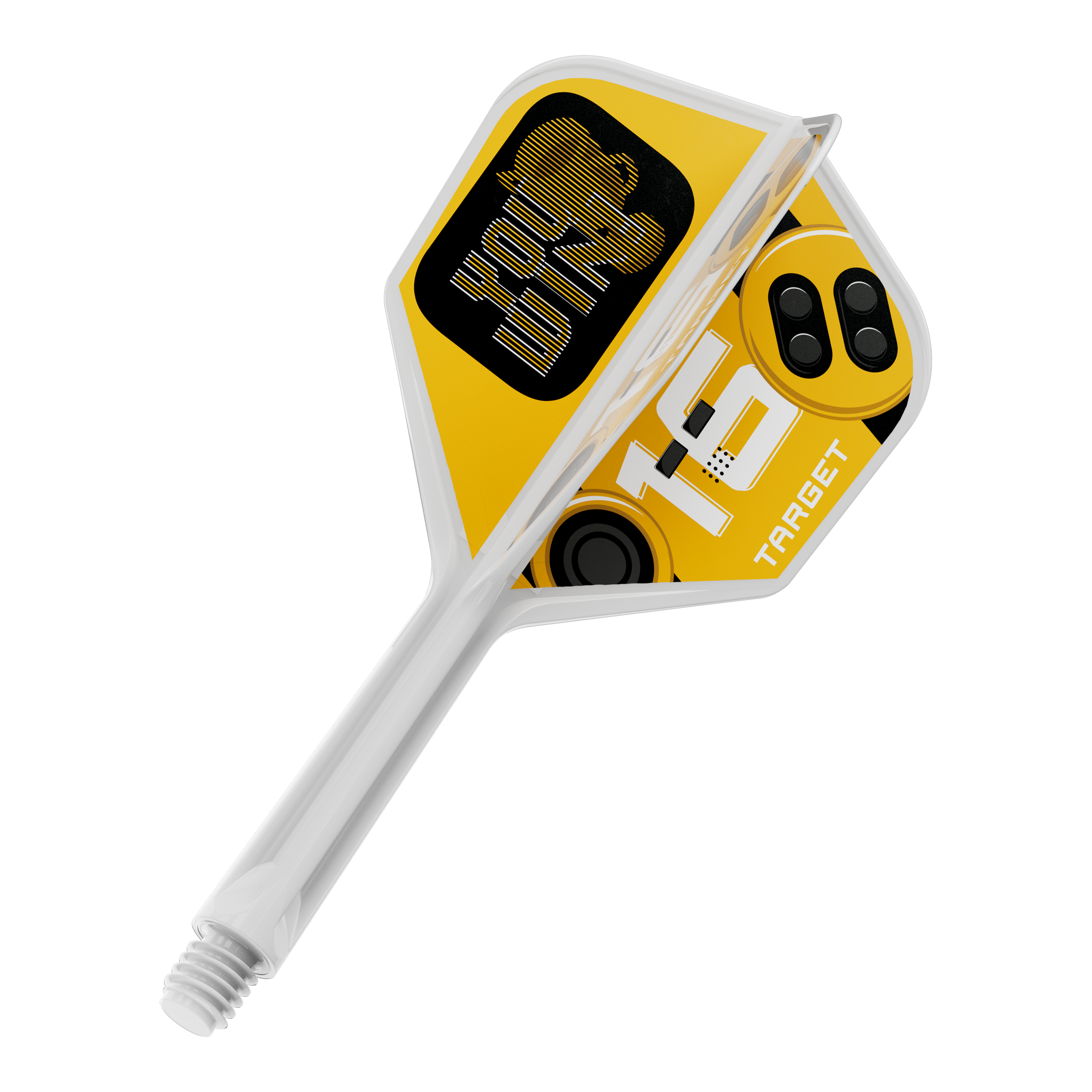 Ein Dart Flight ist zu sehen. Es handelt sich um das Modell Target K-Flex YouWin No6 mit einer Länge von 26 mm.