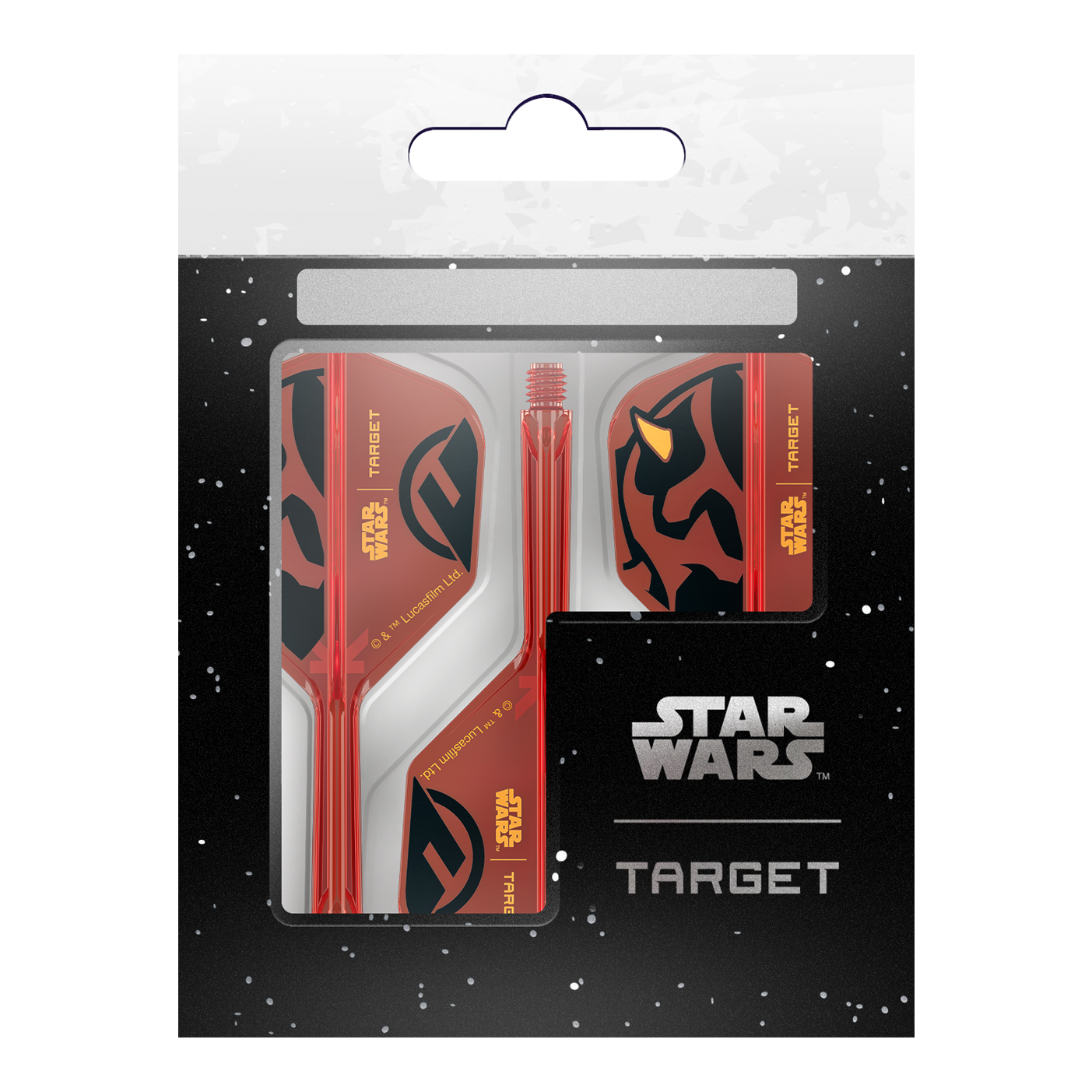 Target Star Wars K-Flex Darth Maul No6 Flights werden präsentiert. Die Flights besitzen ein auffälliges Design mit Darth Maul von Star Wars.