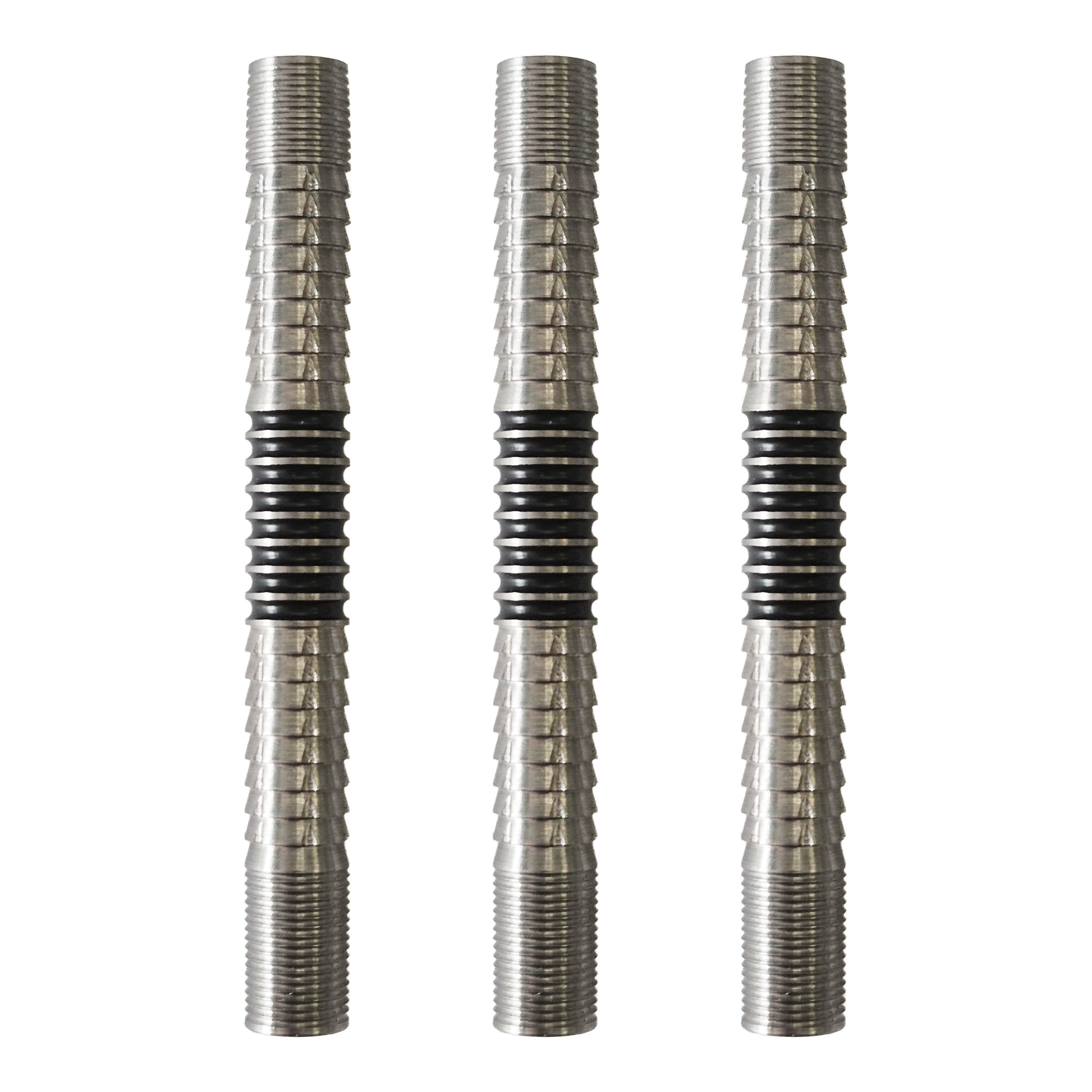 McDart Ringed Shark 2 miękkie lufy do rzutek Das Bild zeigt die McDart Ringed Shark 2 Softdart Barrels. Die Dart-Barrels besitzen ein geriffeltes Shark- und Ring-Design.
