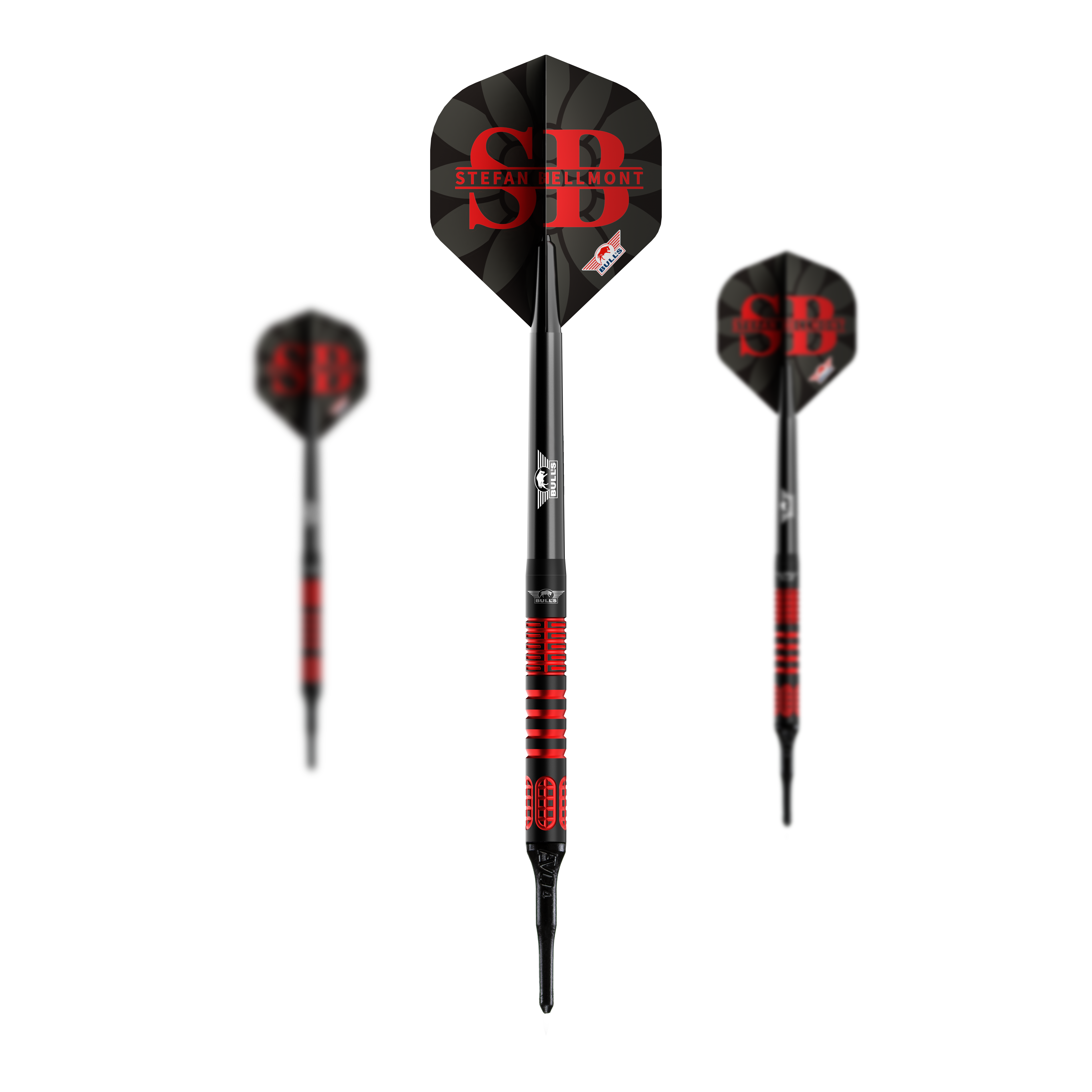 Bulls NL Stefan Bellmont 90 miękkie lotki - 20g Hier ist ein Set der Bulls NL Stefan Bellmont 90 Softdarts - 20g zu sehen. Das Set wurde für professionelle Dartspieler entwickelt.