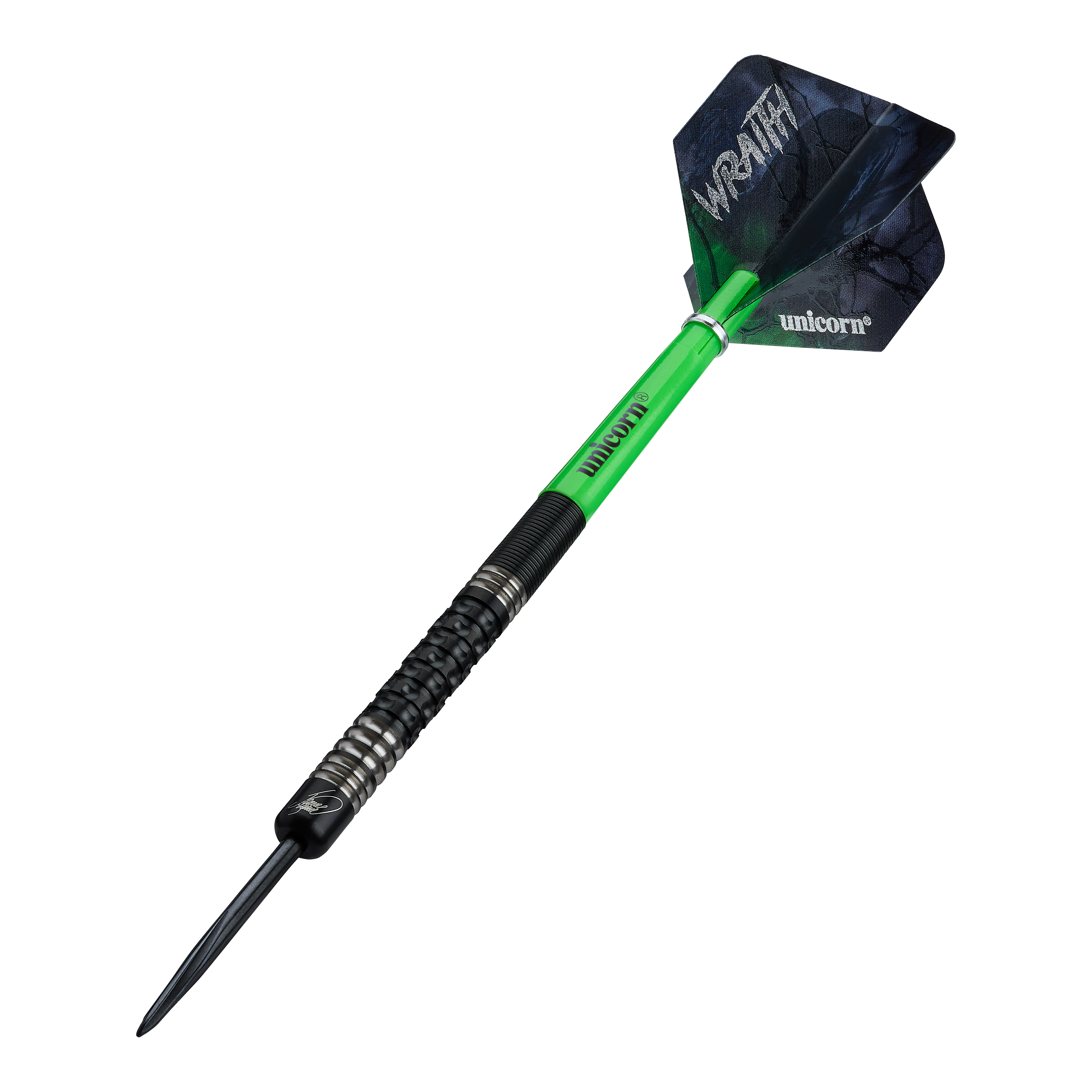 Abgebildet sind die Unicorn Wraith James Wade Steeldarts. Sie zeichnen sich durch ihre besondere Form und Qualität aus.