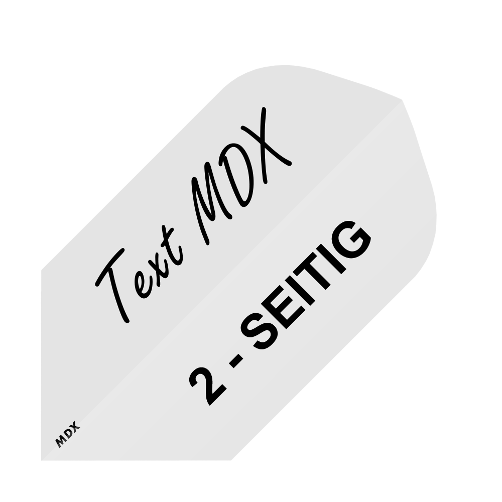 10 zestawów zadrukowanych przelotek z 2 stron - wybrany tekst - MDX Slim