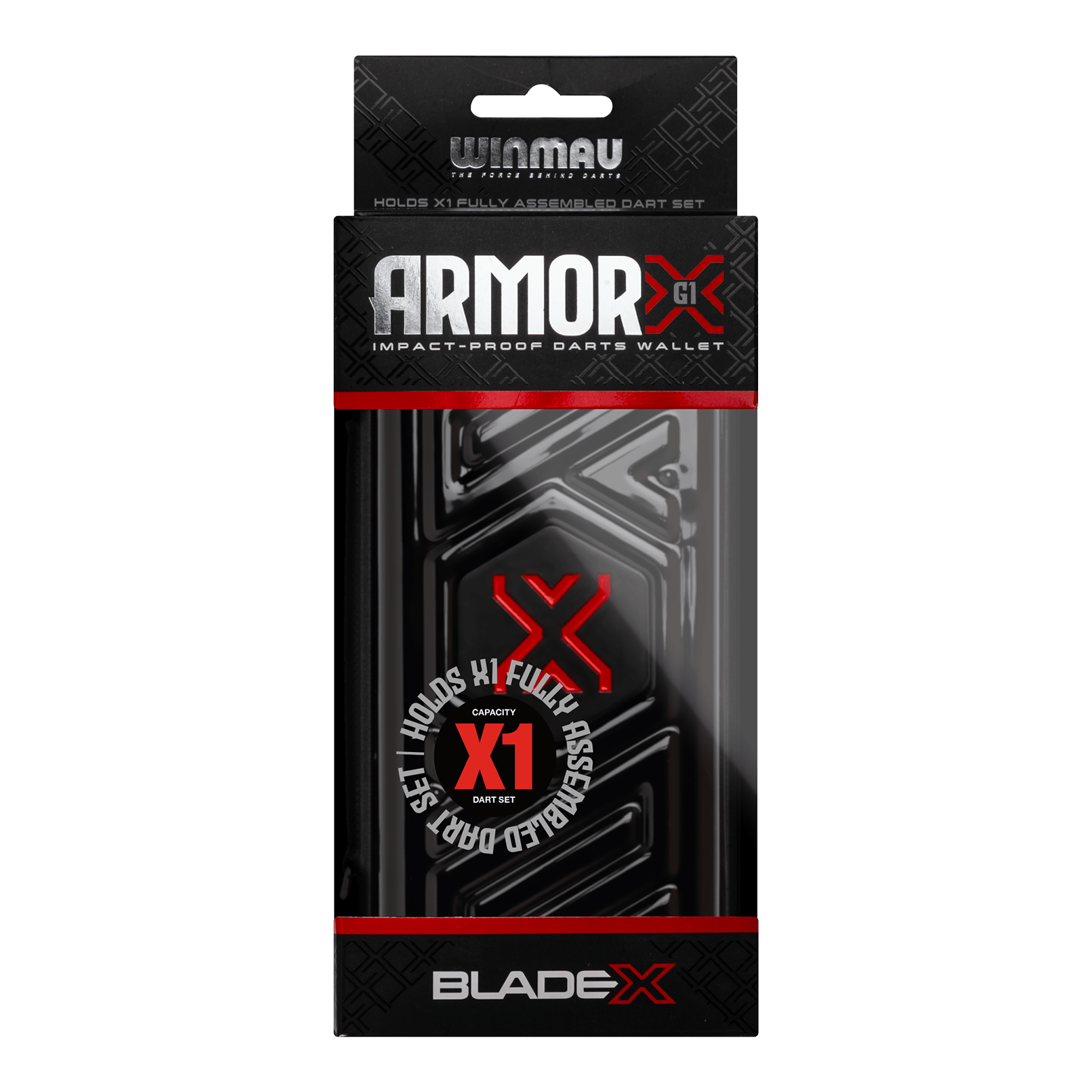 Ein Bild mit dem Dateinamen 8534_Winmau_Blade_X_Armor_G1_Dartwallet_3. Es zeigt vermutlich ein Produkt aus dem Bereich Darts oder Zubehör.