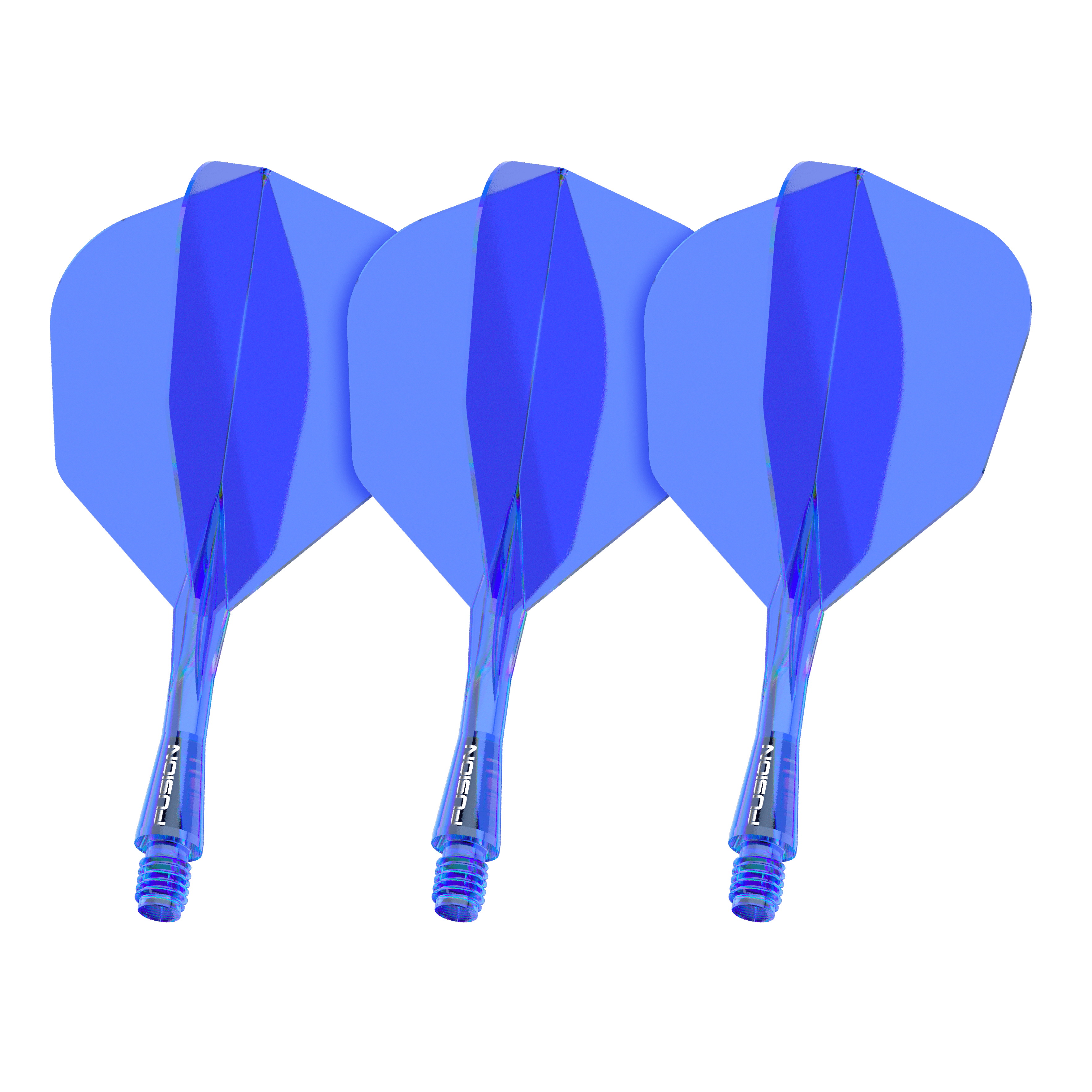 Winmau Fusion Flight Shaft System nr 6 niebieski Gezeigt wird ein Artikel mit dem Dateinamen 8836_Winmau_Fusion_Flight_Shaft_System_No6_Blau_22mm_1Set. Das Bild stellt wahrscheinlich ein blaues Dartzubehör-Set dar.