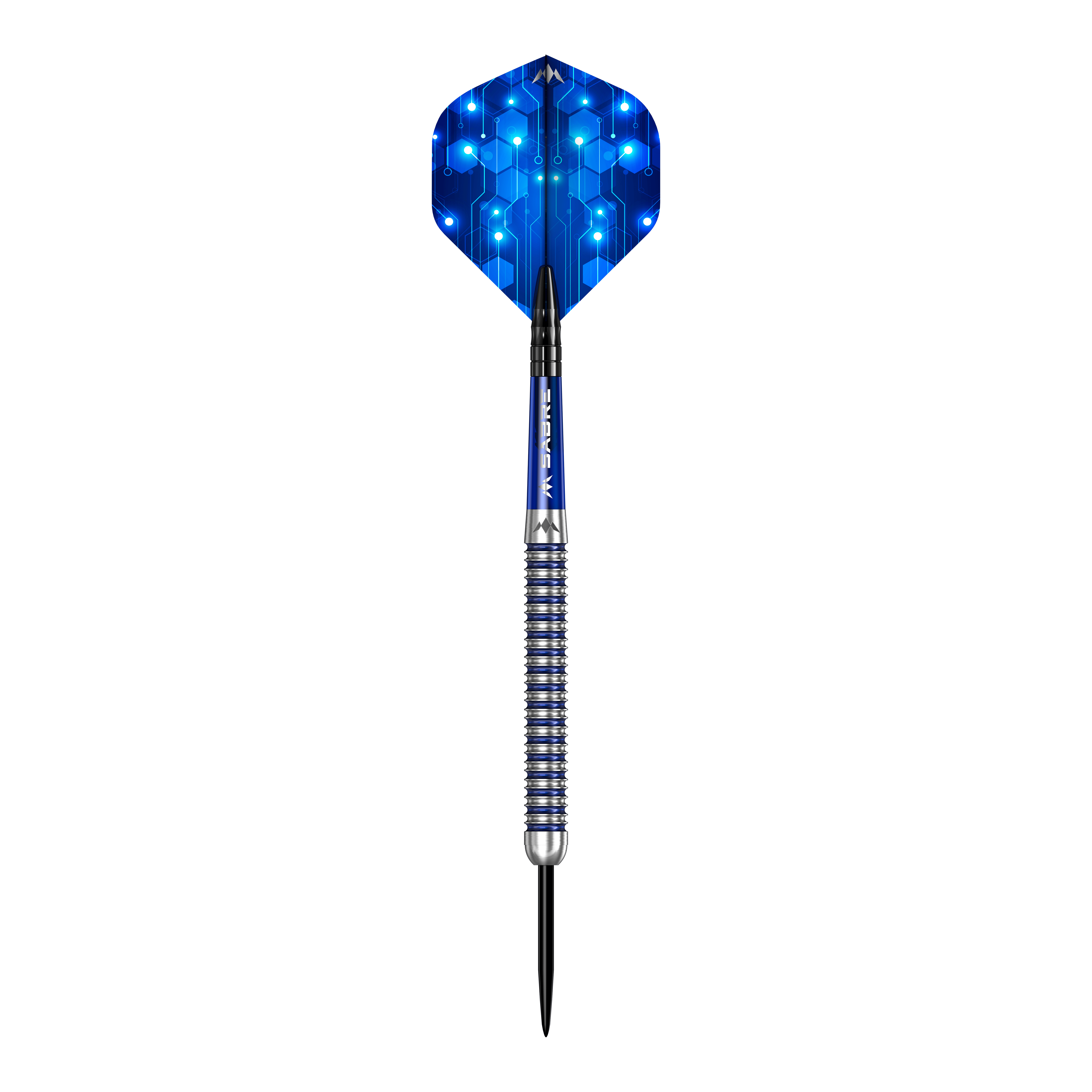 Lotki stalowe Mission ION Blue Silver Das Bild zeigt die Mission ION Blue Silver Steeldarts. Die Darts sind in Blau und Silber gehalten.