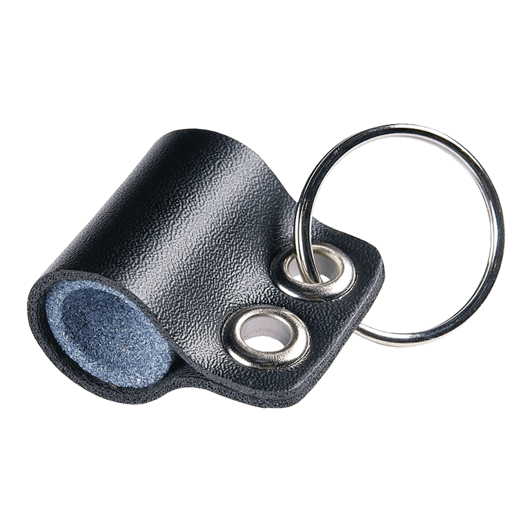 Ostrzałka do rzutek Nodor w breloczku, kamień do ostrzenia Das Bild zeigt einen Winmau Keyring Dart Sharpener Schleifstein. Es handelt sich um einen kleinen Dartschleifstein mit Schlüsselanhänger.