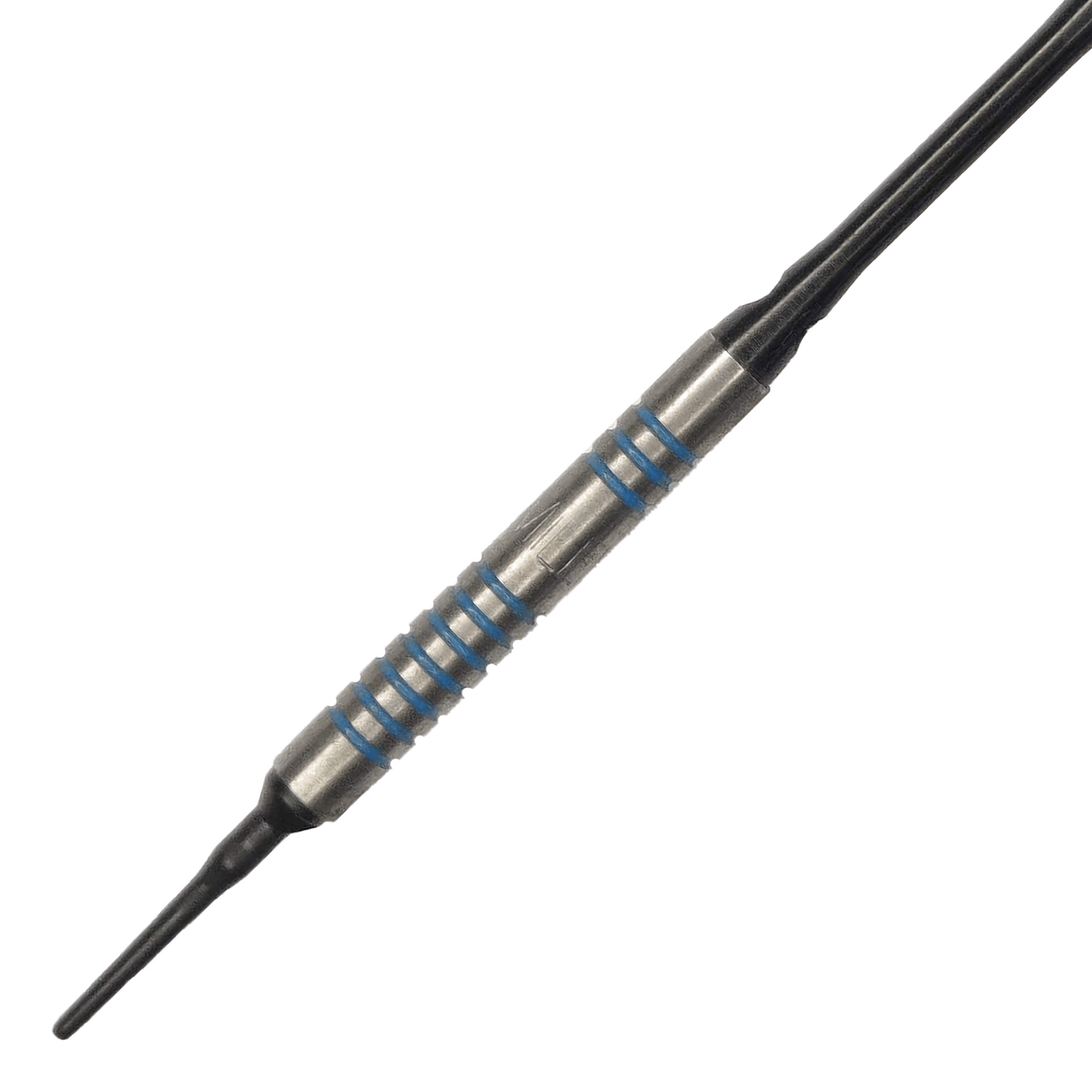 Lotki miękkie McDart 85 Tungsten V1 - 17g Der McDart 85er Tungsten V1 Softdart wiegt 17 Gramm und hat ein silbernes Barrel mit blauen Rillen. Die Spitze ist aus Kunststoff und eignet sich für elektronische Dartscheiben.