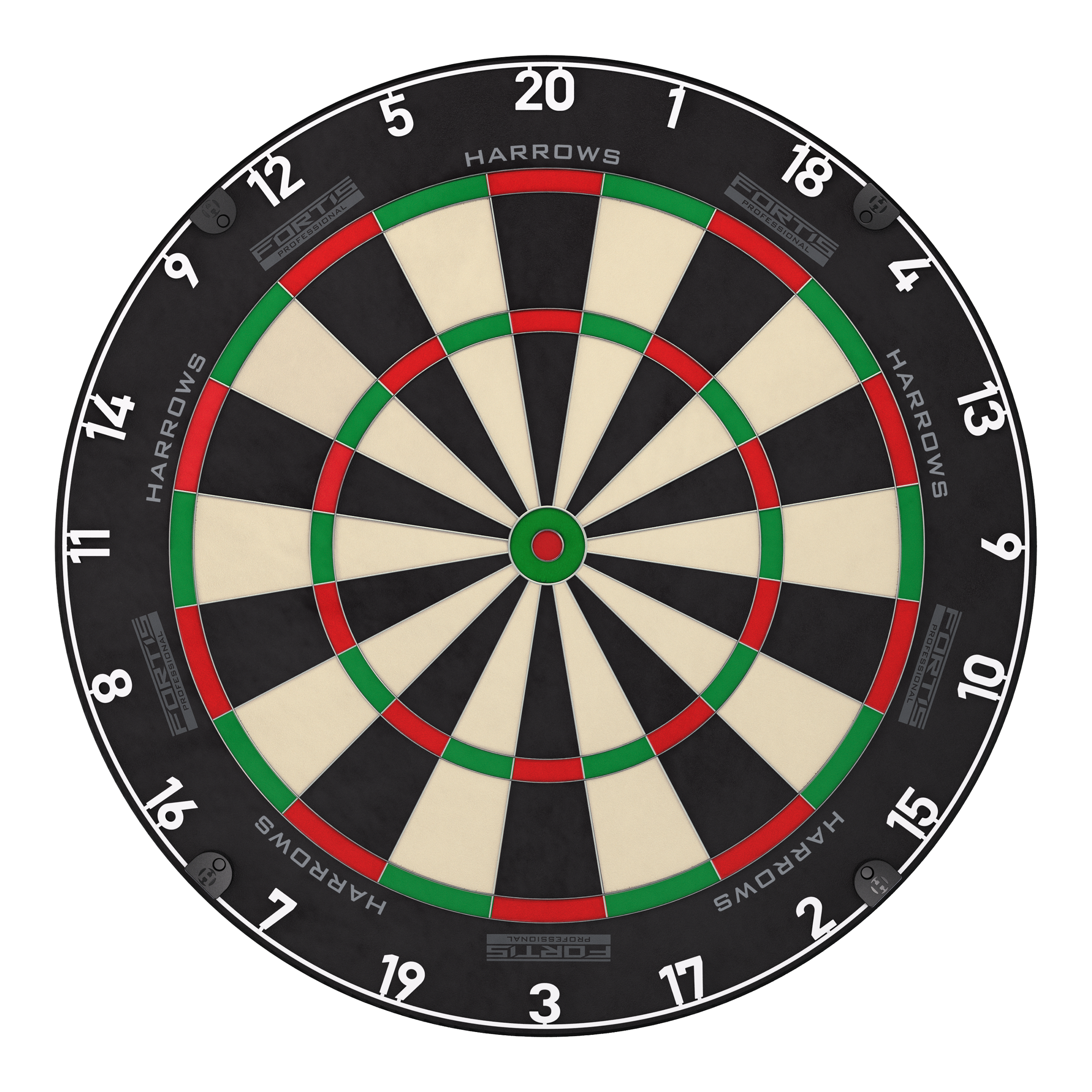 Stalowa tarcza do darta Harrows Fortis Hier sieht man das Produkt Harrows Fortis Steeldartboard. Es bietet eine erstklassige Spielfläche für Dartfans.