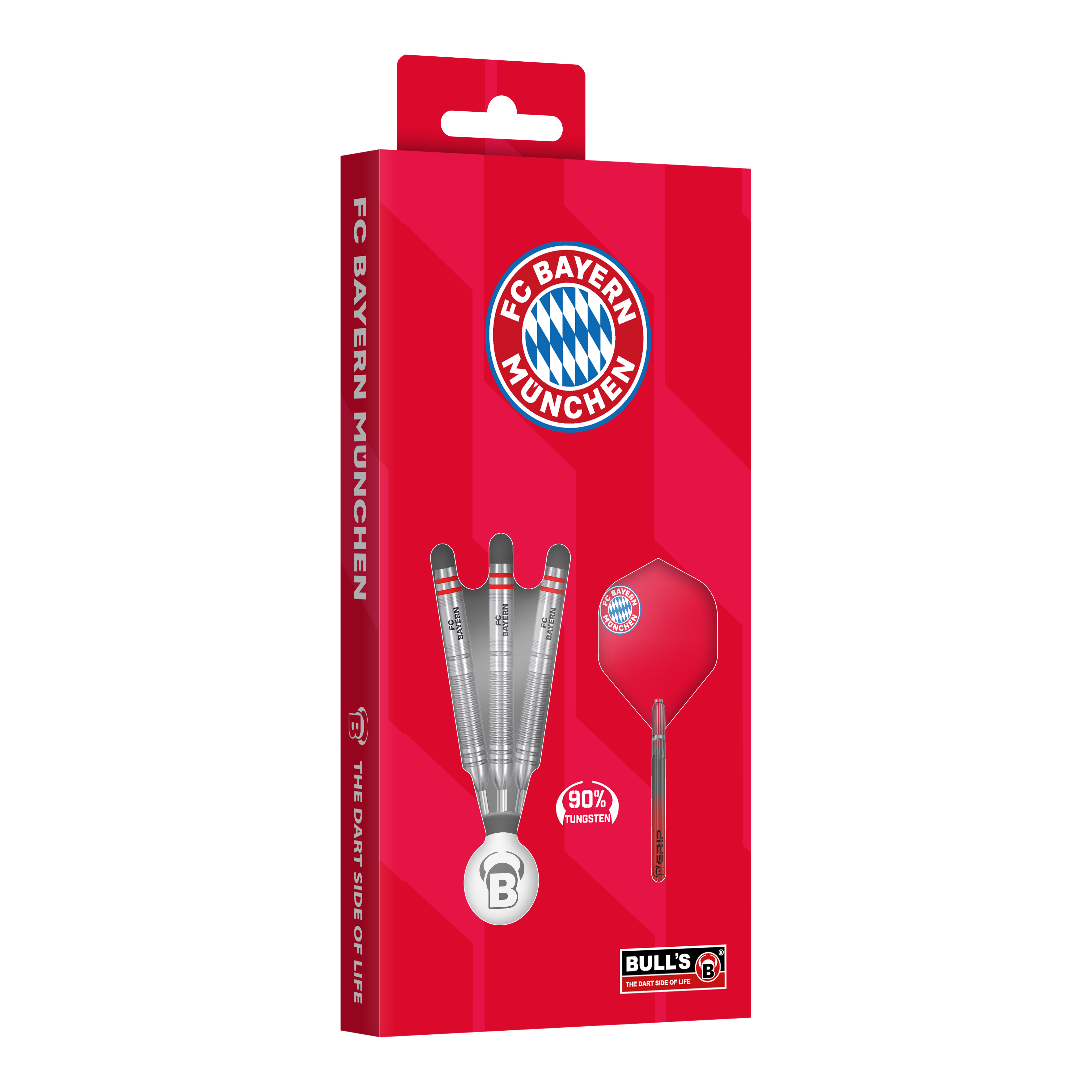 Rzutki ze stali wolframowej Bulls FC Bayern Monachium Das Bild zeigt die Bulls FC Bayern München Tungsten Steeldarts. Diese Steeldarts sind für Liebhaber des Vereins gedacht.