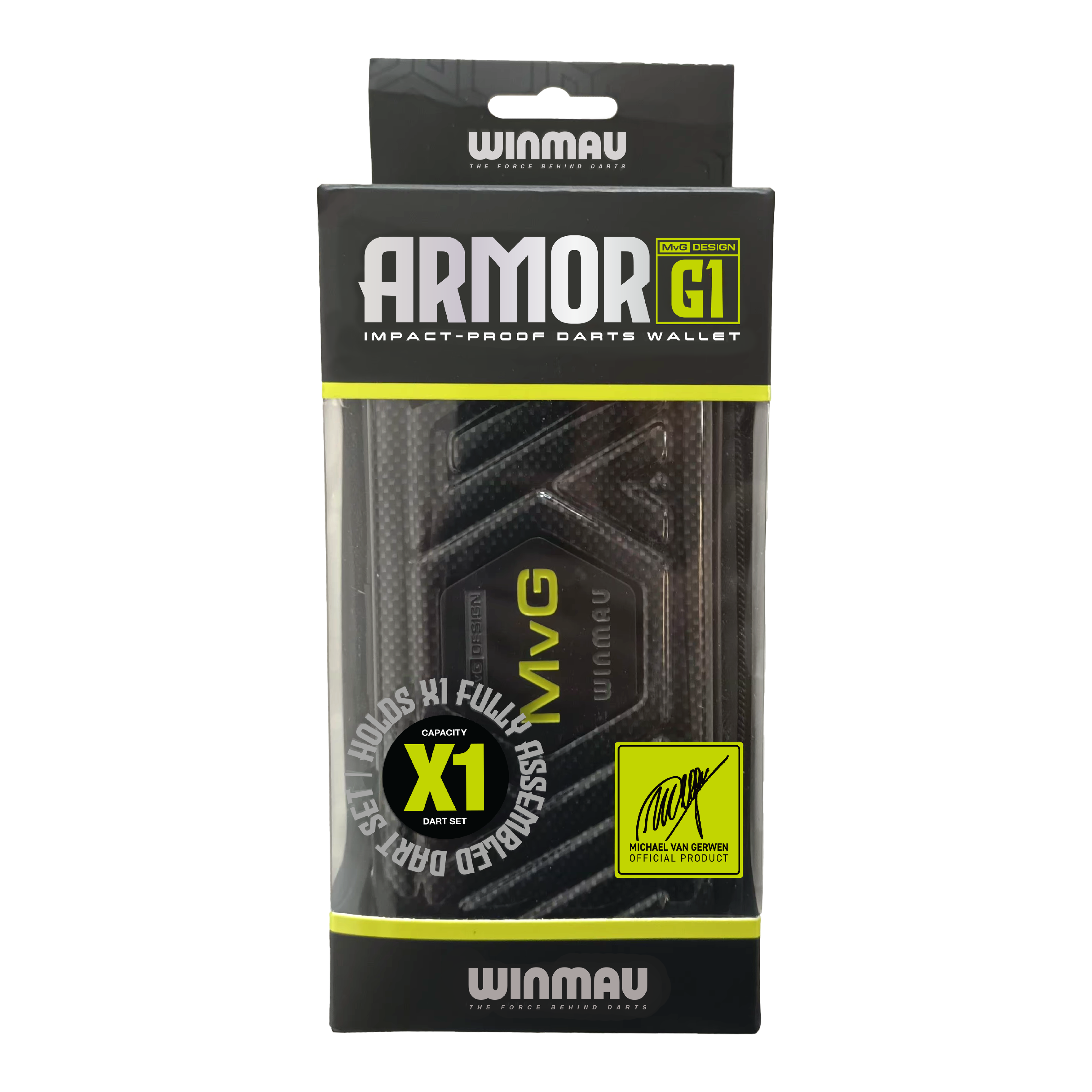 Das Bild zeigt das Produkt Winmau Armor G1 Michael Van Gerwen Dartwallet. Die Darttasche ist speziell für Dartsportler konzipiert.