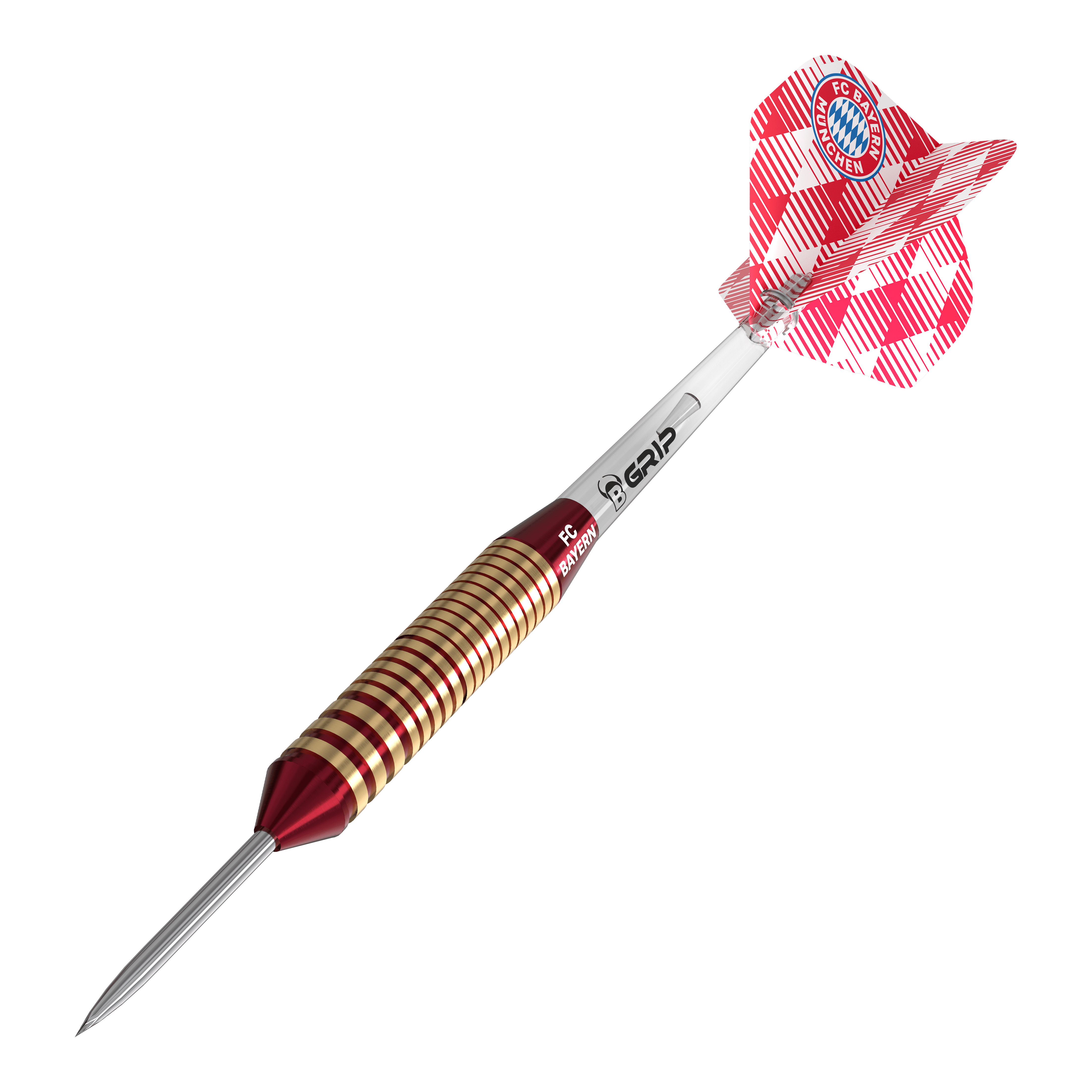 Lotki mosiężne i stalowe Bulls FC Bayern Munich - 21g Hier sieht man die Bulls FC Bayern München Brass Steeldarts mit einem Gewicht von 21g. Sie sind für Steeldart geeignet und mit FC Bayern München Design gestaltet.