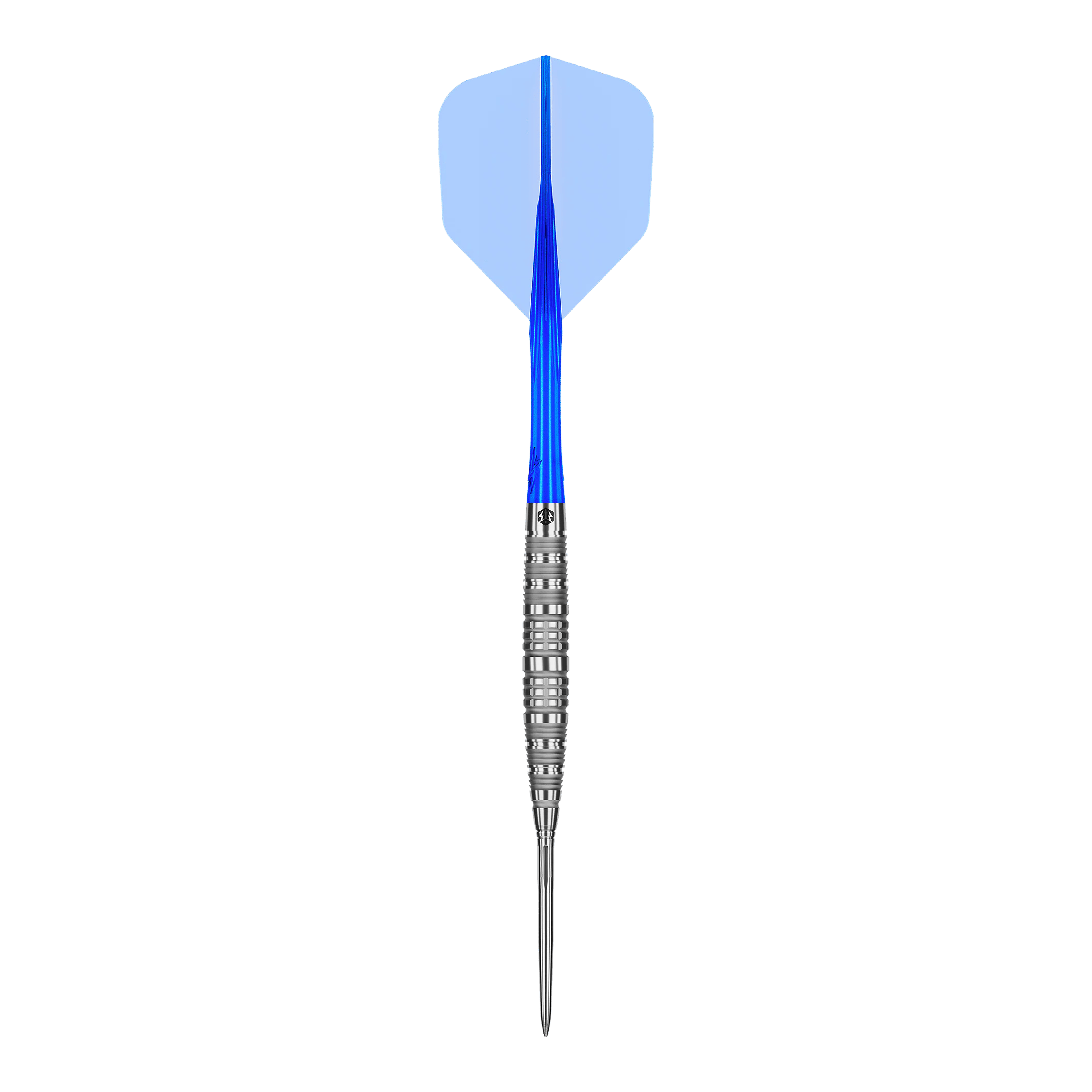 Das Produkt Caliburn Rix EZ-EVO R6 Steeldarts wird gezeigt. Die Aufnahme hebt die Gestaltung und die Struktur des Darts hervor.