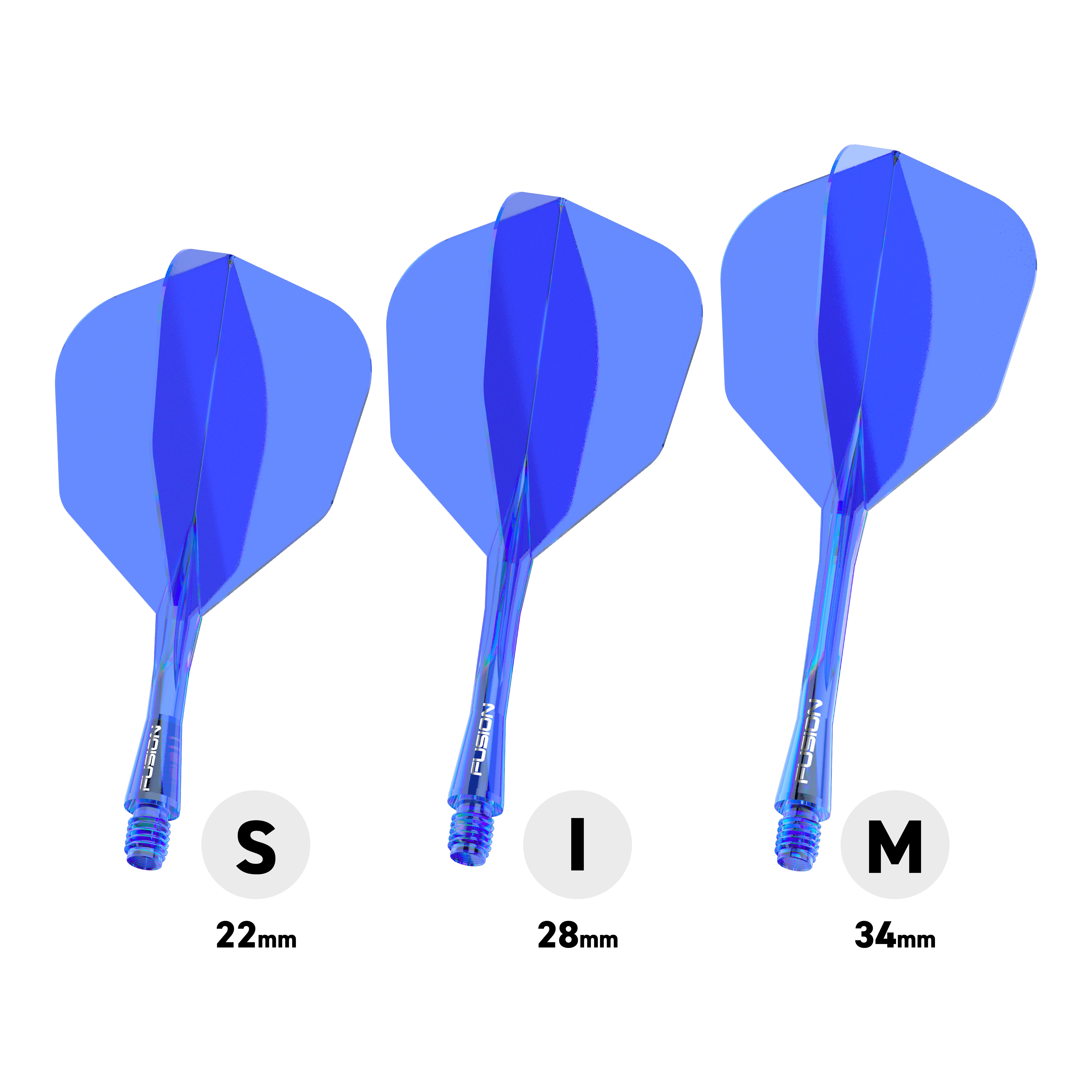Winmau Fusion Flight Shaft System nr 6 niebieski Abgebildet ist das Winmau Fusion Flight-Shaft-System No6 in Blau. Es dient zur Stabilisierung von Dartpfeilen.