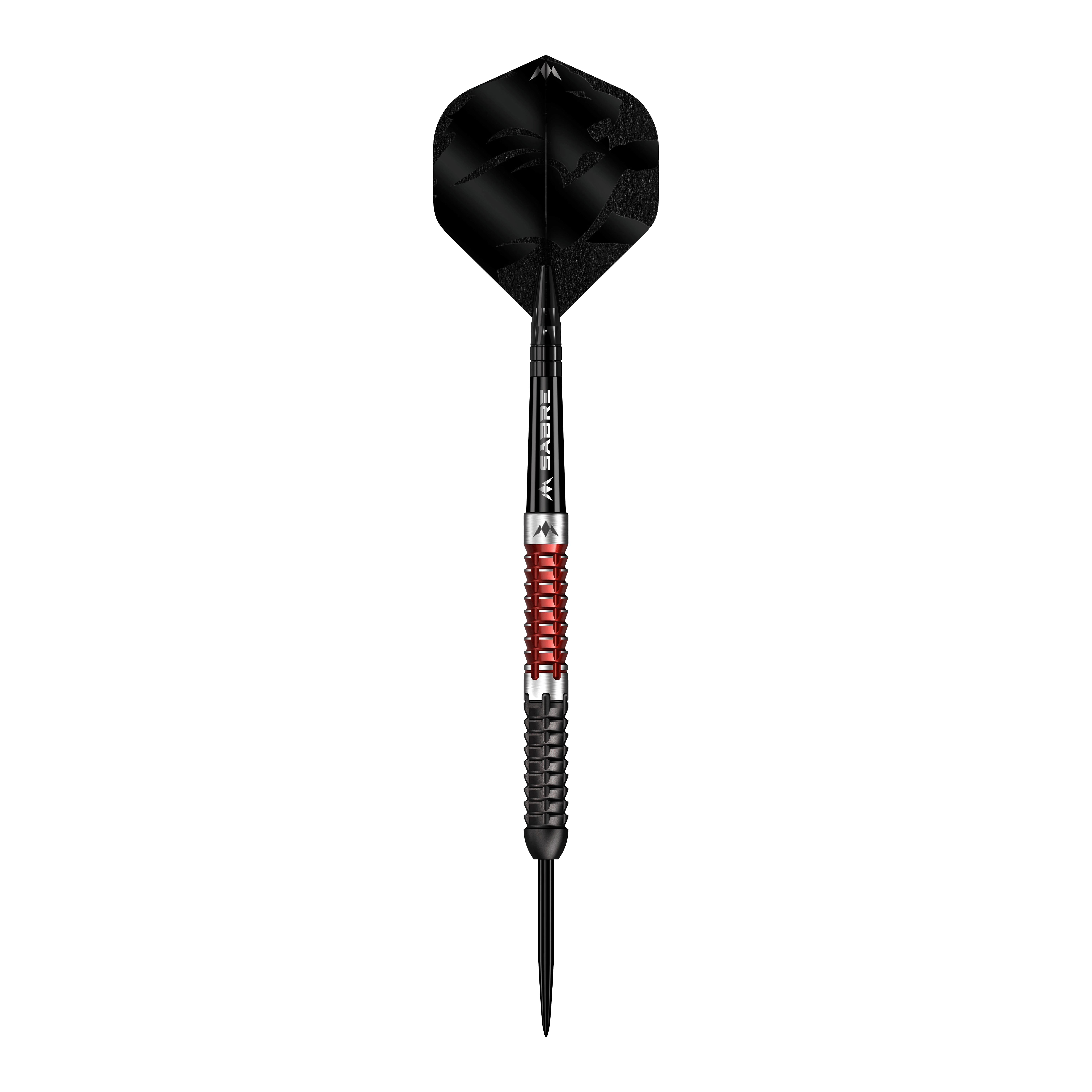 Lotki Mission Llew Bevan Black Red Electro Steel - 23g Abgebildet ist der Mission Llew Bevan Black Red Electro Steeldarts in 23g. Der Dartpfeil ist schwarz und rot gestaltet.