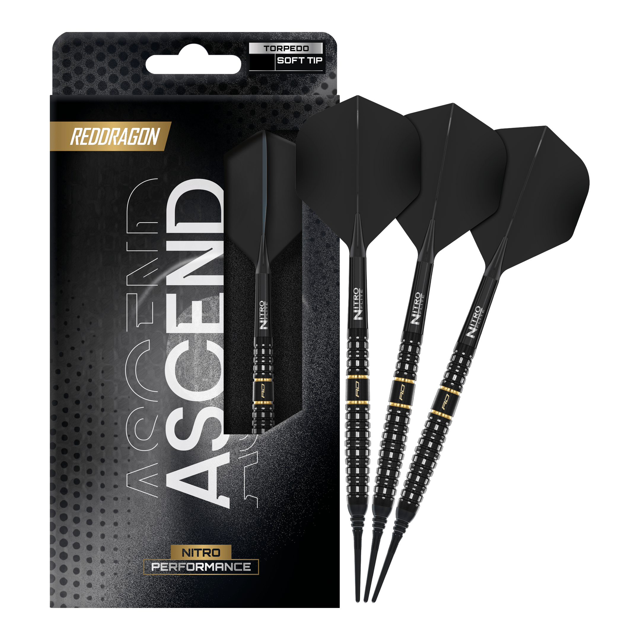 Miękkie lotki Red Dragon Ascend Torpedo - 22 g Gezeigt werden Red Dragon Ascend Torpedo Softdarts mit 22g. Die Softdarts bieten eine gute Balance und Griffigkeit.