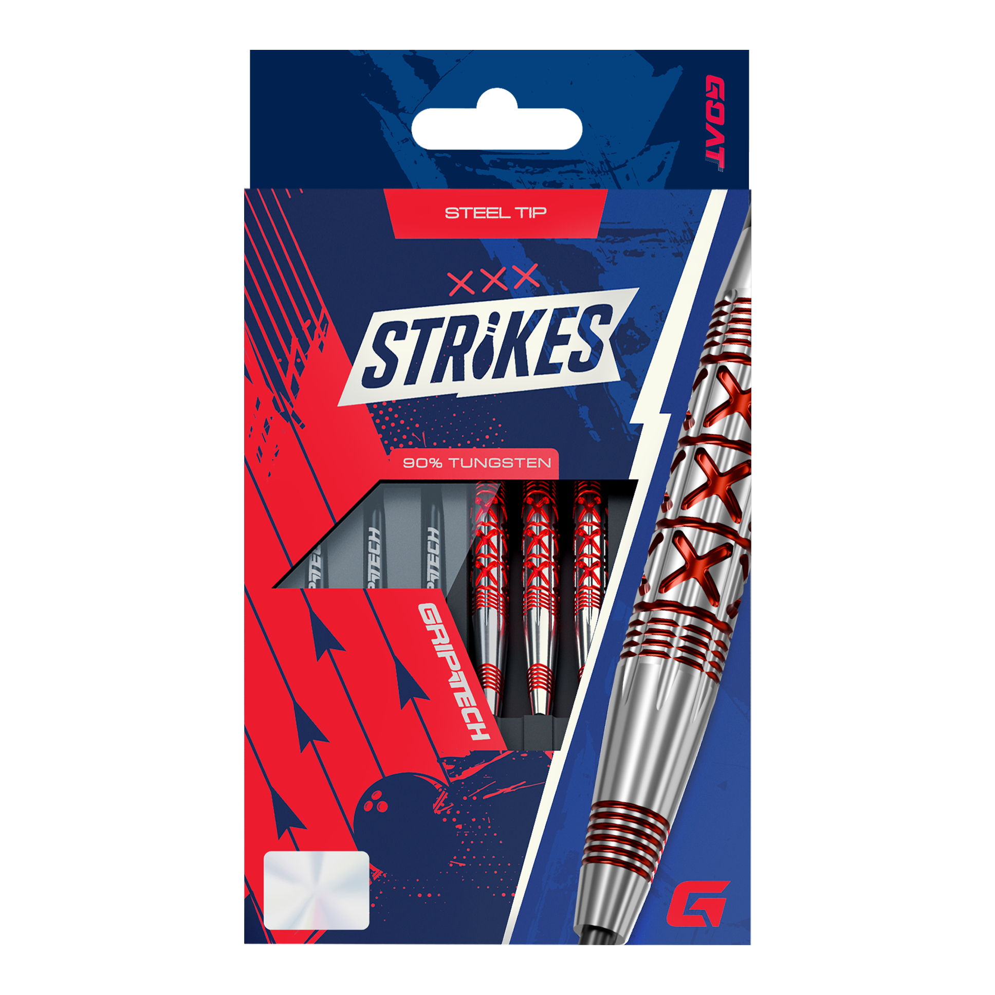 Hier ist das Produkt GOAT Strikes Steeldarts abgebildet. Die Steeldarts sind hochwertig verarbeitet und für Dartspieler geeignet.