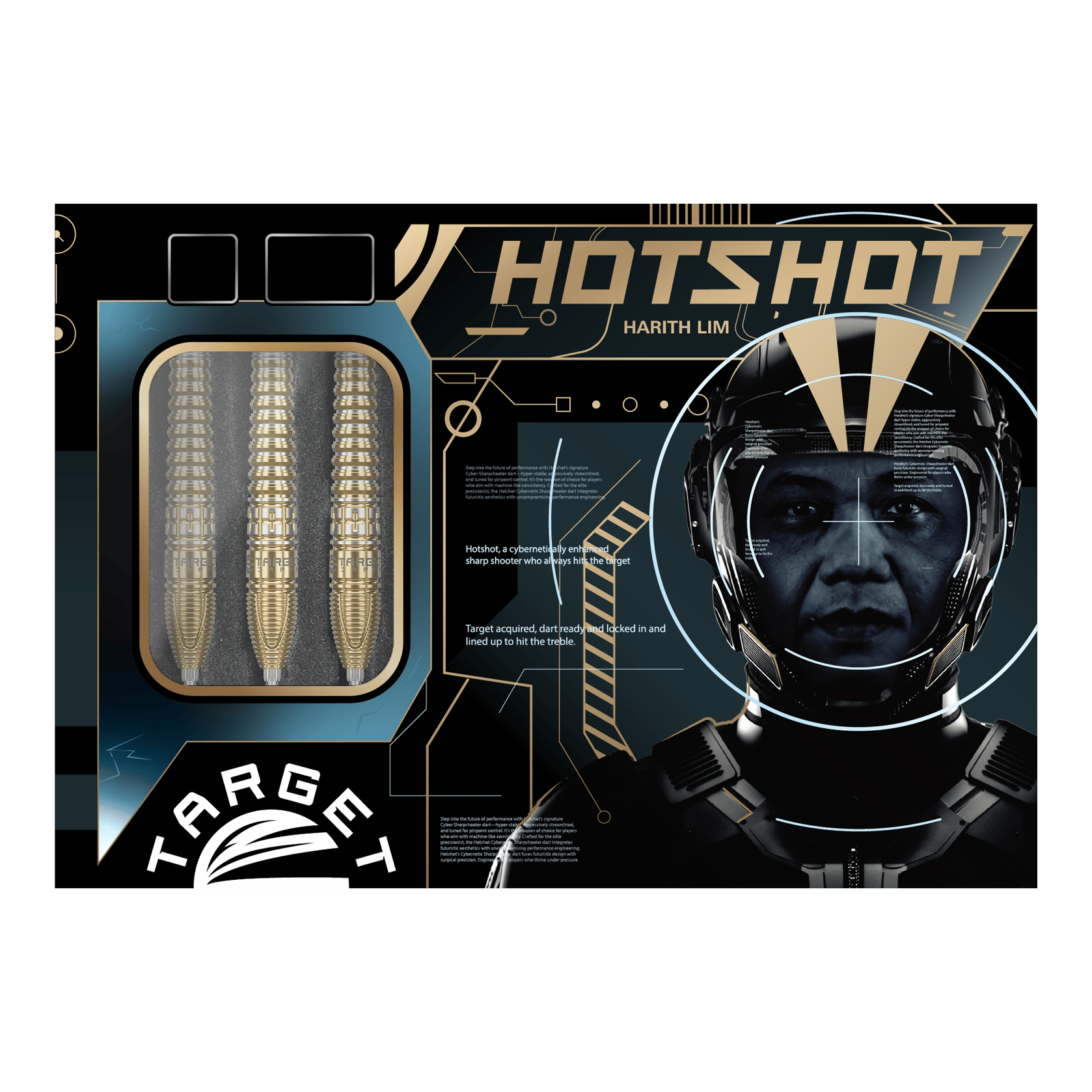 Target Japan Prime Series Harith Lim HotShot GEN3 Swiss Point Steeldarts Auf dem Bild sind die Target Japan Prime Series Harith Lim HotShot GEN3 Swiss Point Steeldarts zu sehen. Sie eignen sich perfekt für Dart-Enthusiasten.
