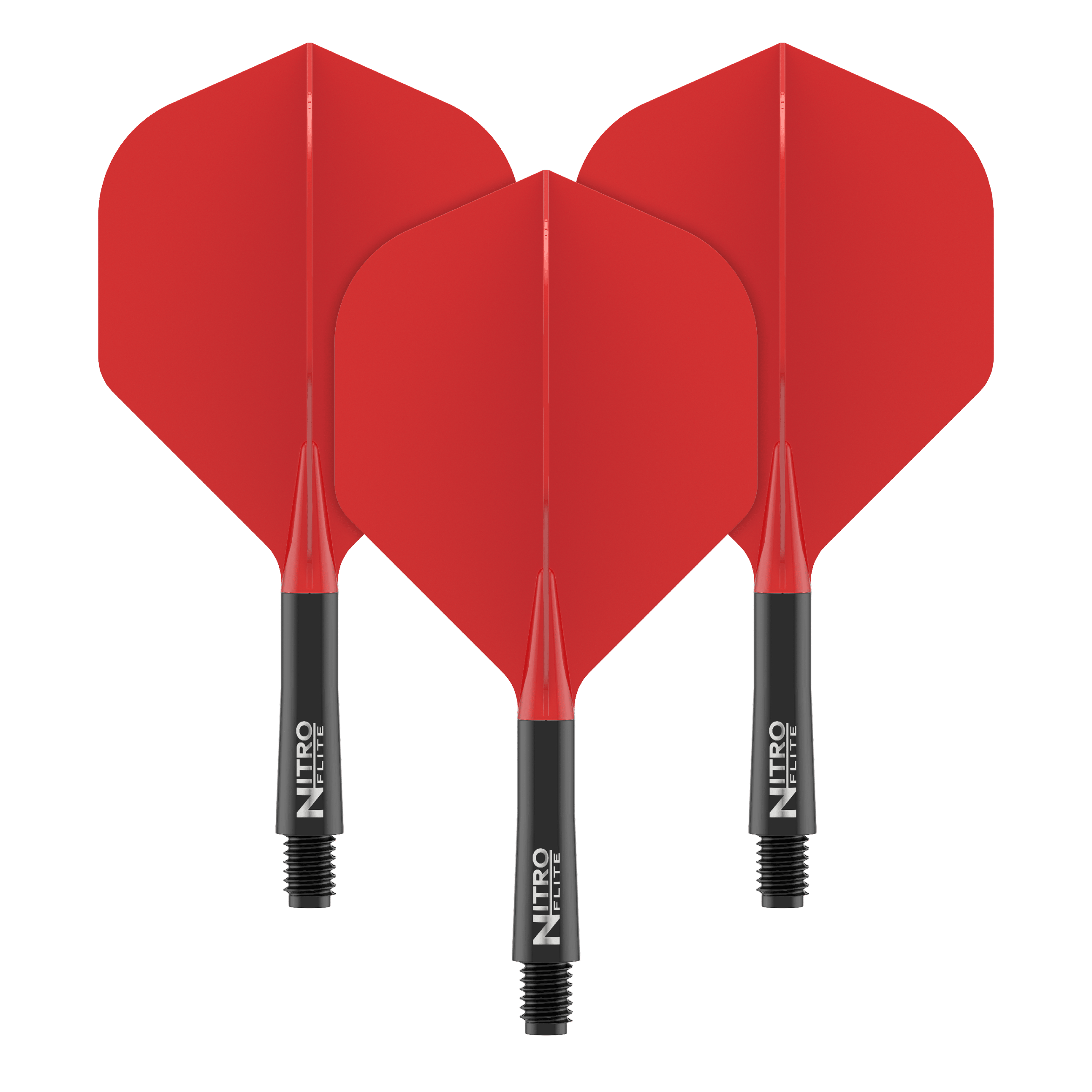 Abgebildet ist ein weiterer Nitro-Flite in Schwarz und Rot, Short Größe, 22 mm. Das Produkt wird aus einer anderen Perspektive dargestellt.