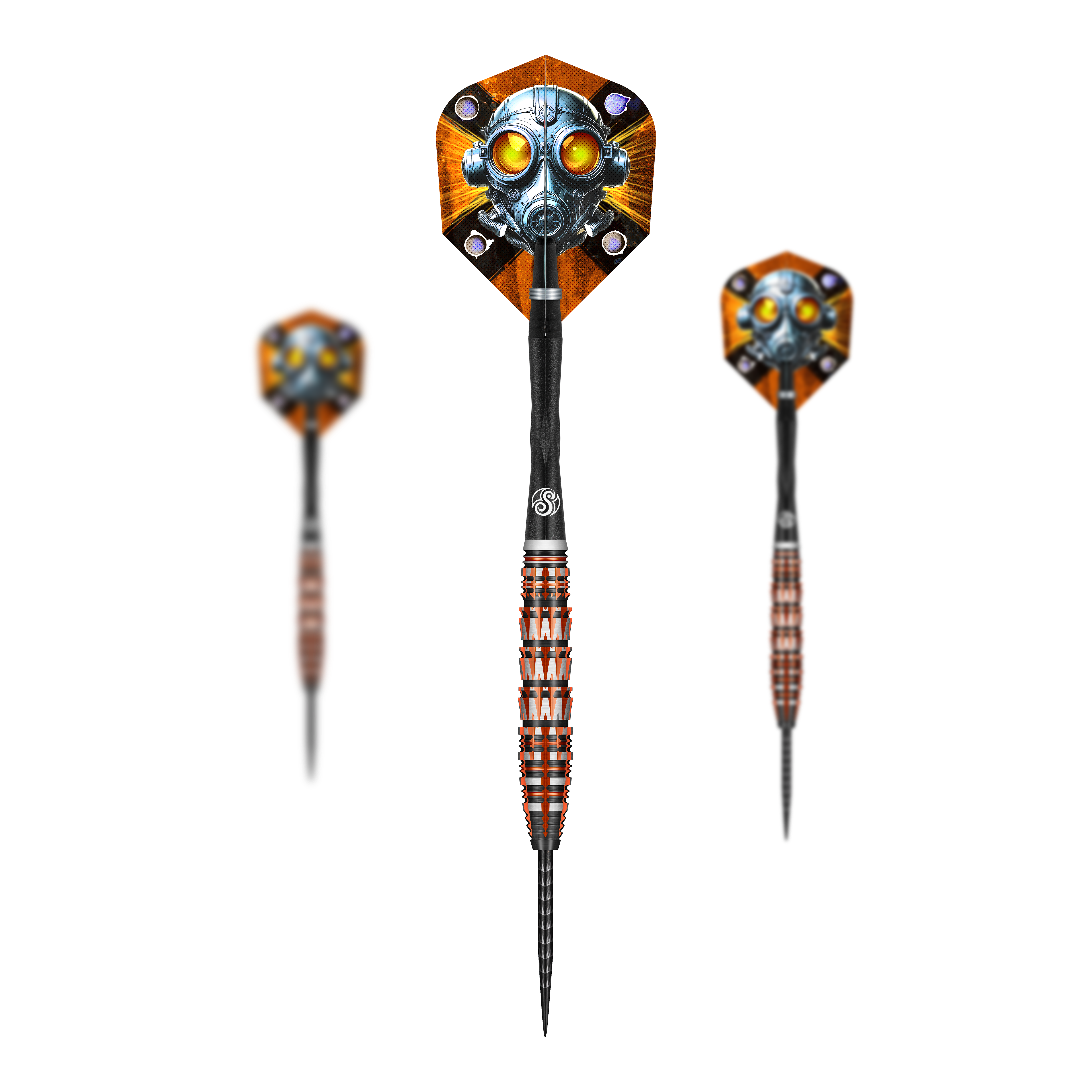 Shoty Badlands Rustin Steel Darts - 23g Dies ist ein Bild der Shot Badlands Rustin Steeldarts - 23g. Das Produkt ist als Set abgebildet.