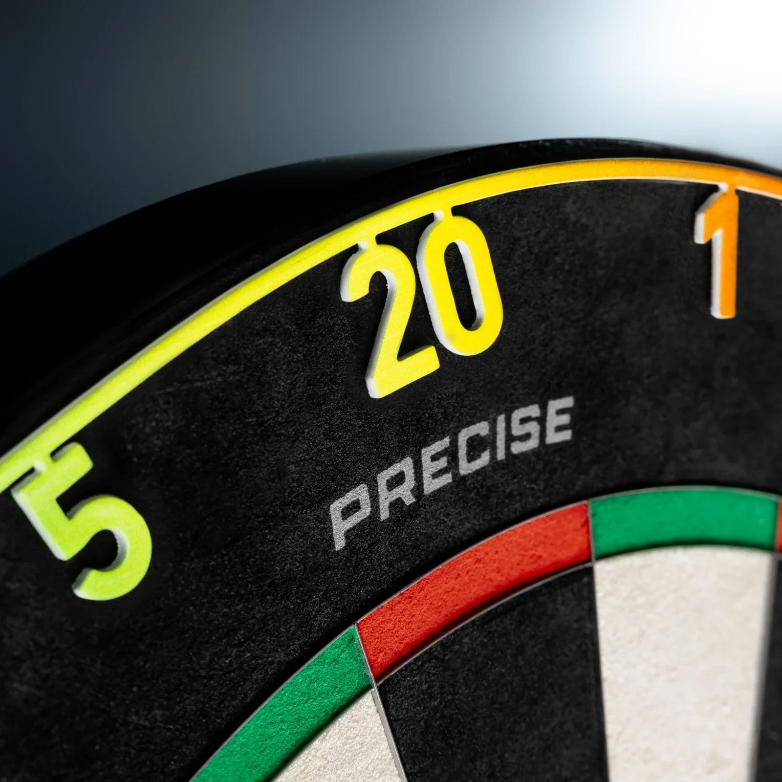 Precyzyjna stalowa tarcza do darta Endorphine 180 z pierścieniem numerycznym - Spectrum Das Precise 180 Endorphine Steeldartboard mit Nummernring – Spectrum ist im Foto erkennbar. Das Bild hebt das Design und die Farben des Dartboards hervor.