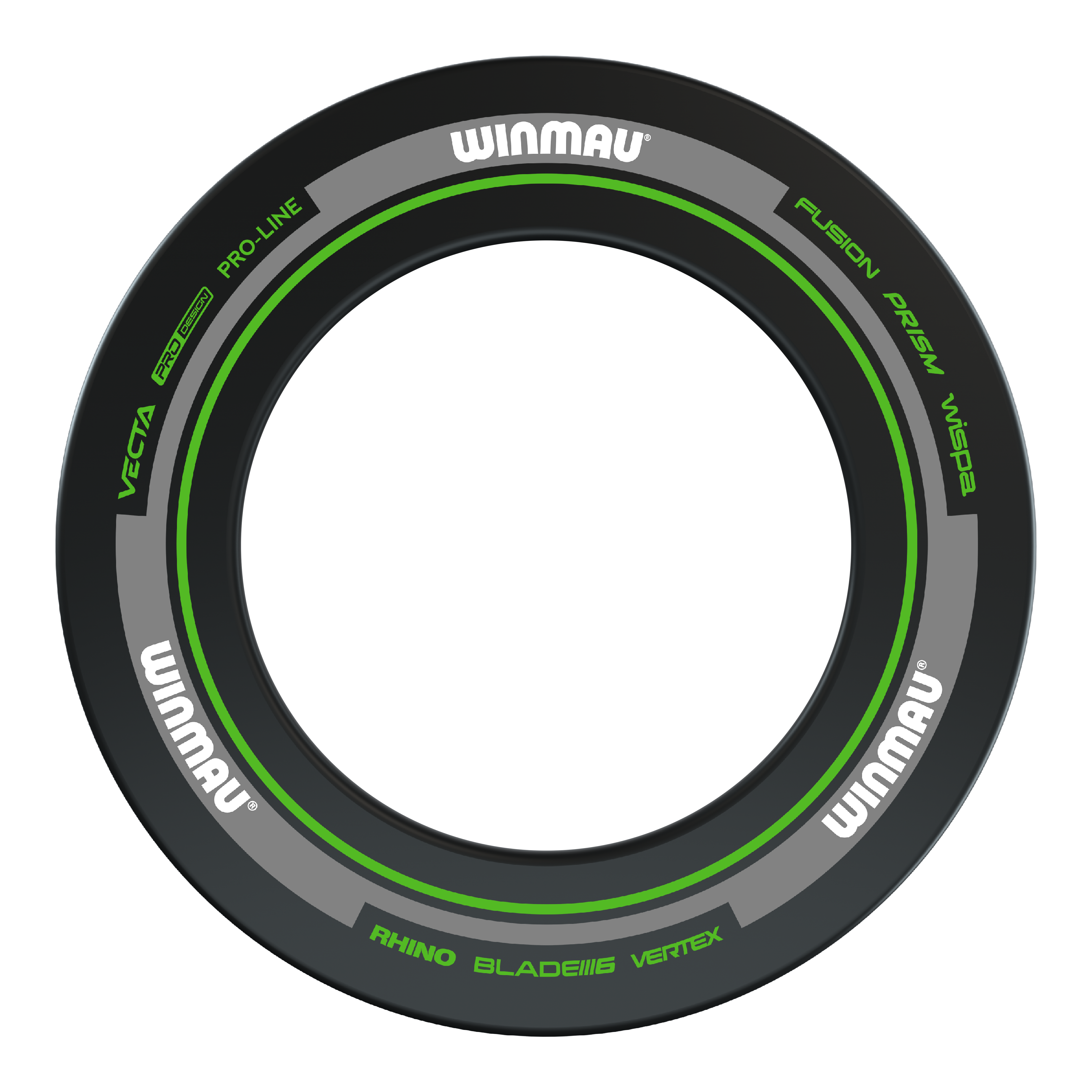 Winmau Advance Dartboard Surround - Schwarz Grün