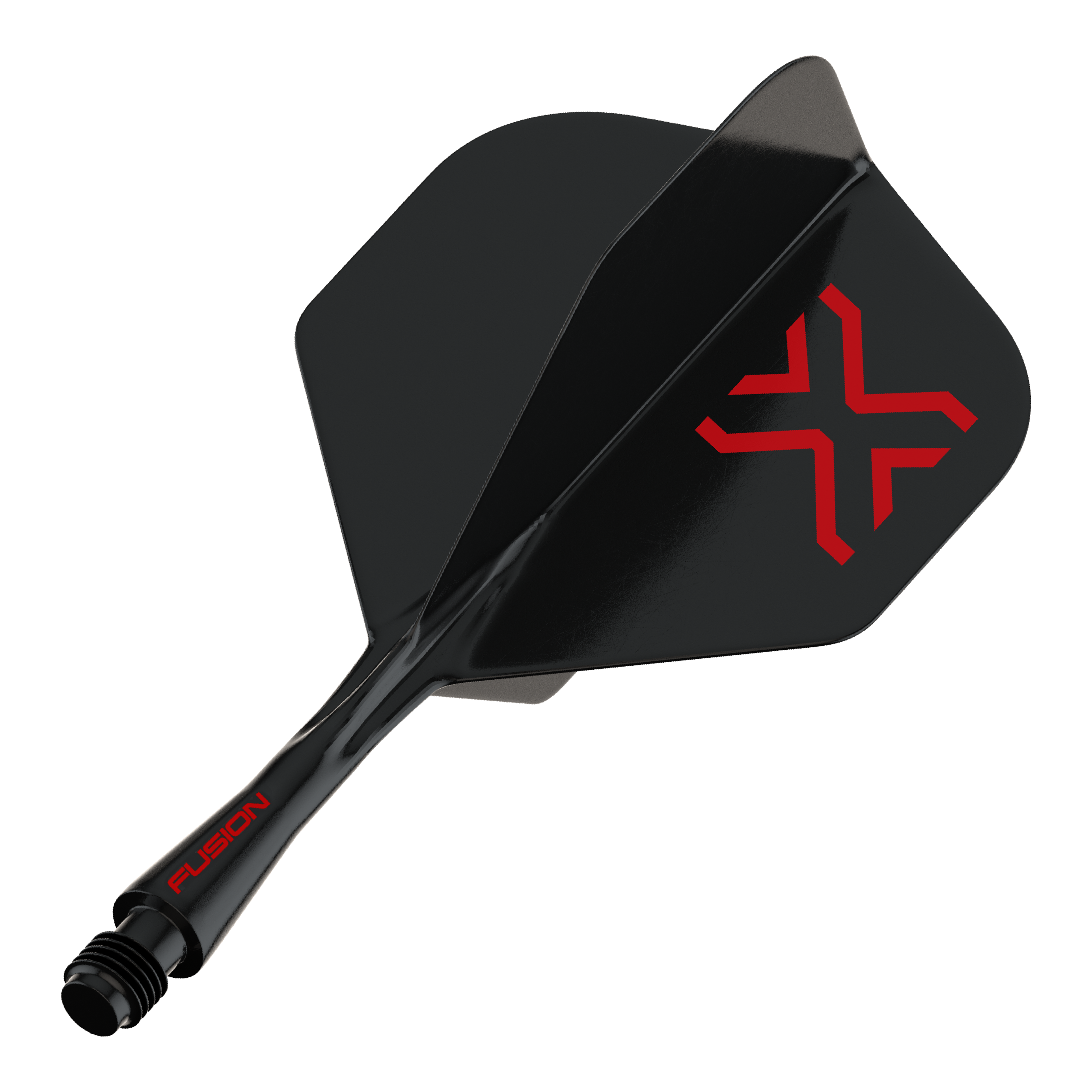 System wałów lotniczych Winmau Fusion Blade X No2 Standard – czarny Das Bild stellt den Artikel 8863_Winmau_Fusion_Blade_X_No2_Standard_Flights_Schwarz_22mm_1 dar. Es handelt sich vermutlich um einen einzelnen schwarzen Dart-Flight mit 22mm Größe.