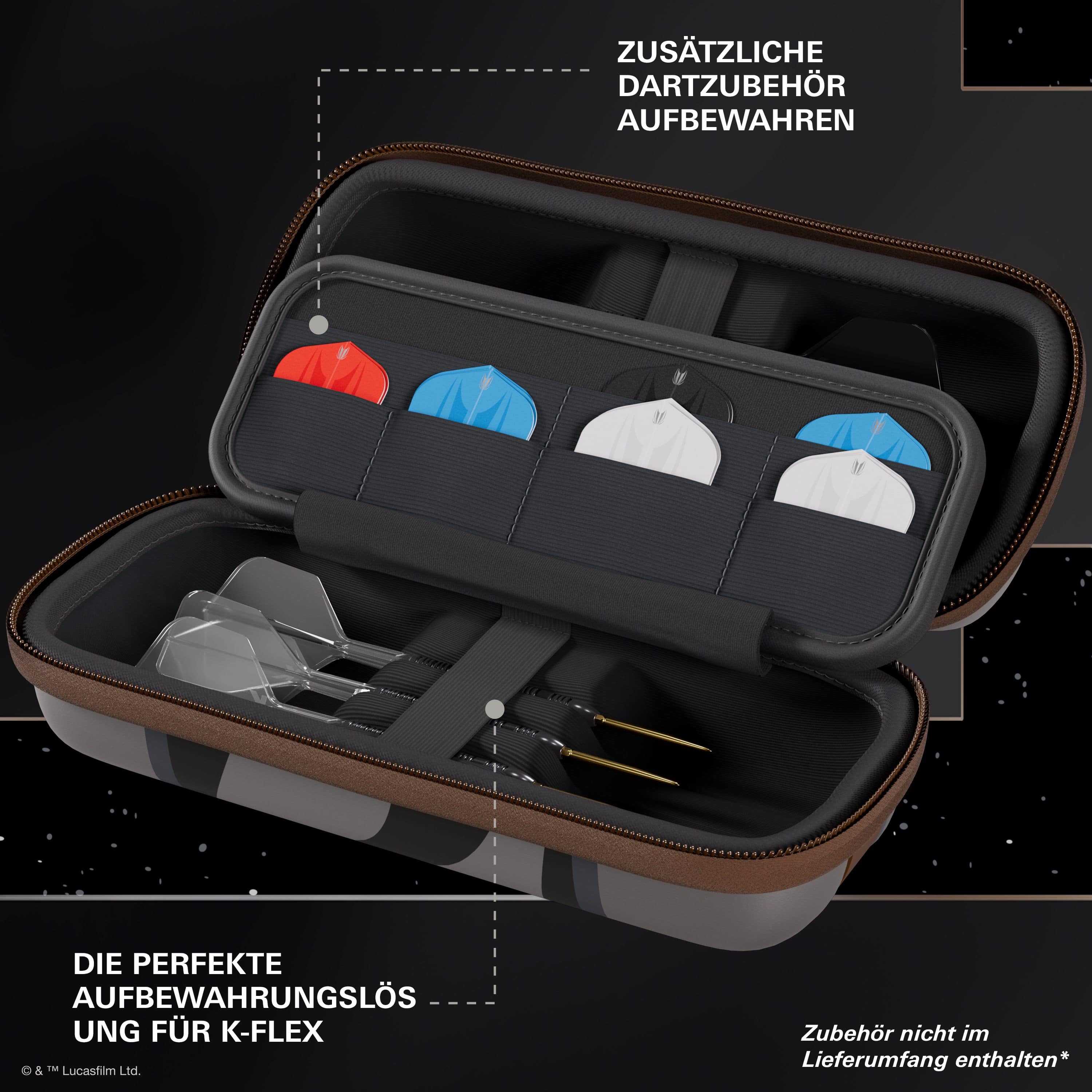 Etui na strzałki Boa Target Star Wars - Mandalorian Zu sehen ist das Target Star Wars Boa Dartcase - Mandalorian. Das Produkt zeigt eine Mandalorianische Grafik aus Star Wars.