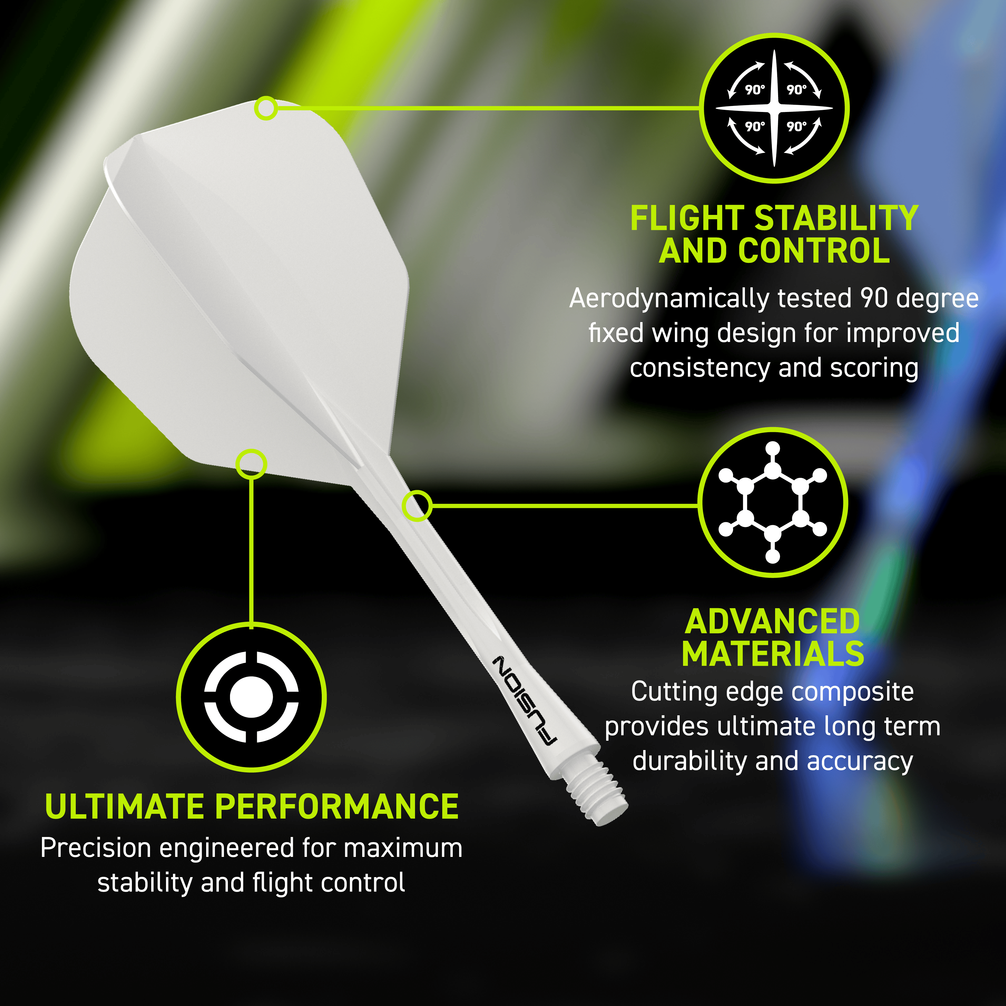 Winmau Fusion Flight Shaft System nr 6 Solid White Zu sehen ist das Winmau Fusion Flight-Shaft-System No6 Solid White. Es handelt sich um einen weißen Flight-Shaft für Darts.