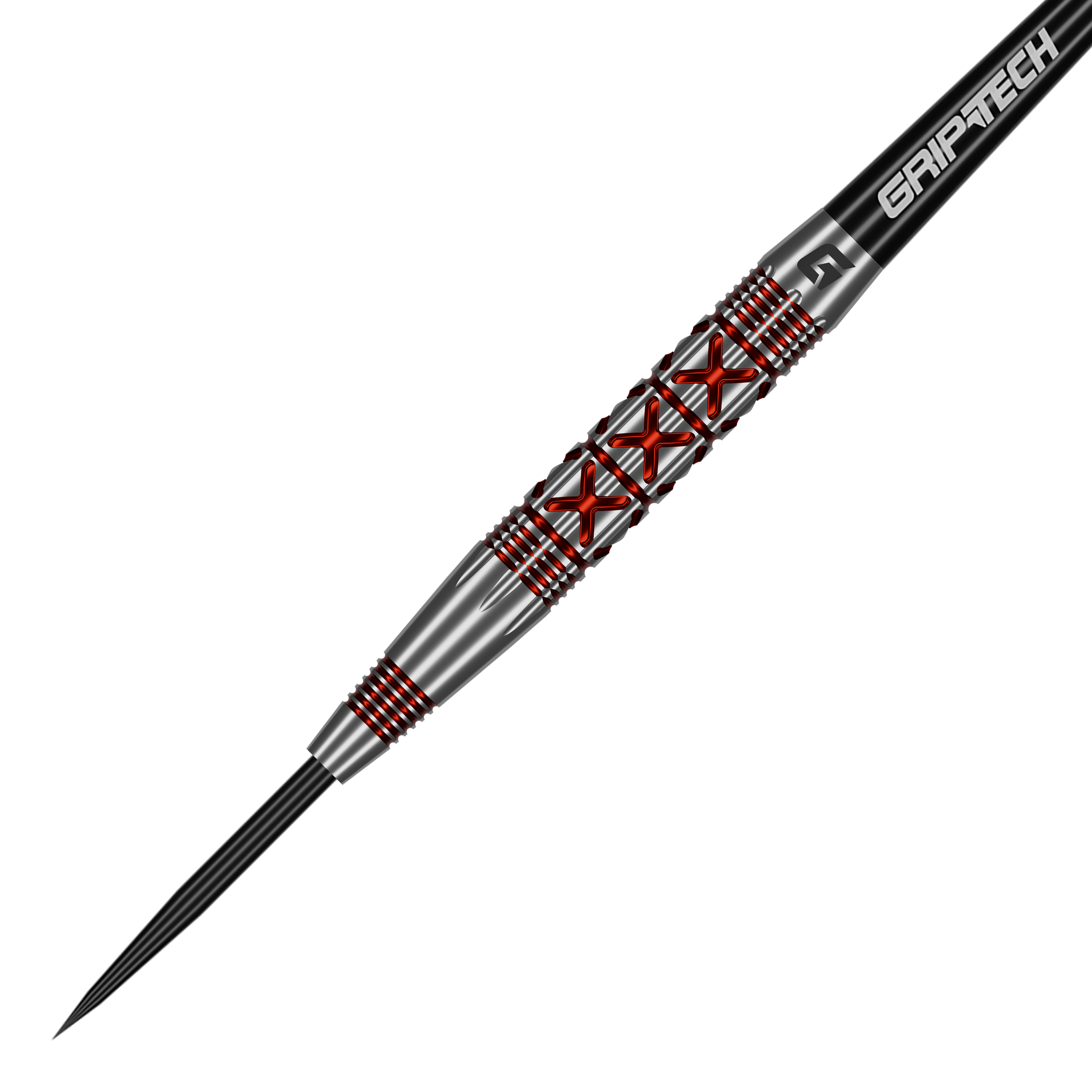 Das Foto zeigt die GOAT Strikes Steeldarts aus einer anderen Perspektive. Die Details des Dartpfeils sind gut erkennbar.