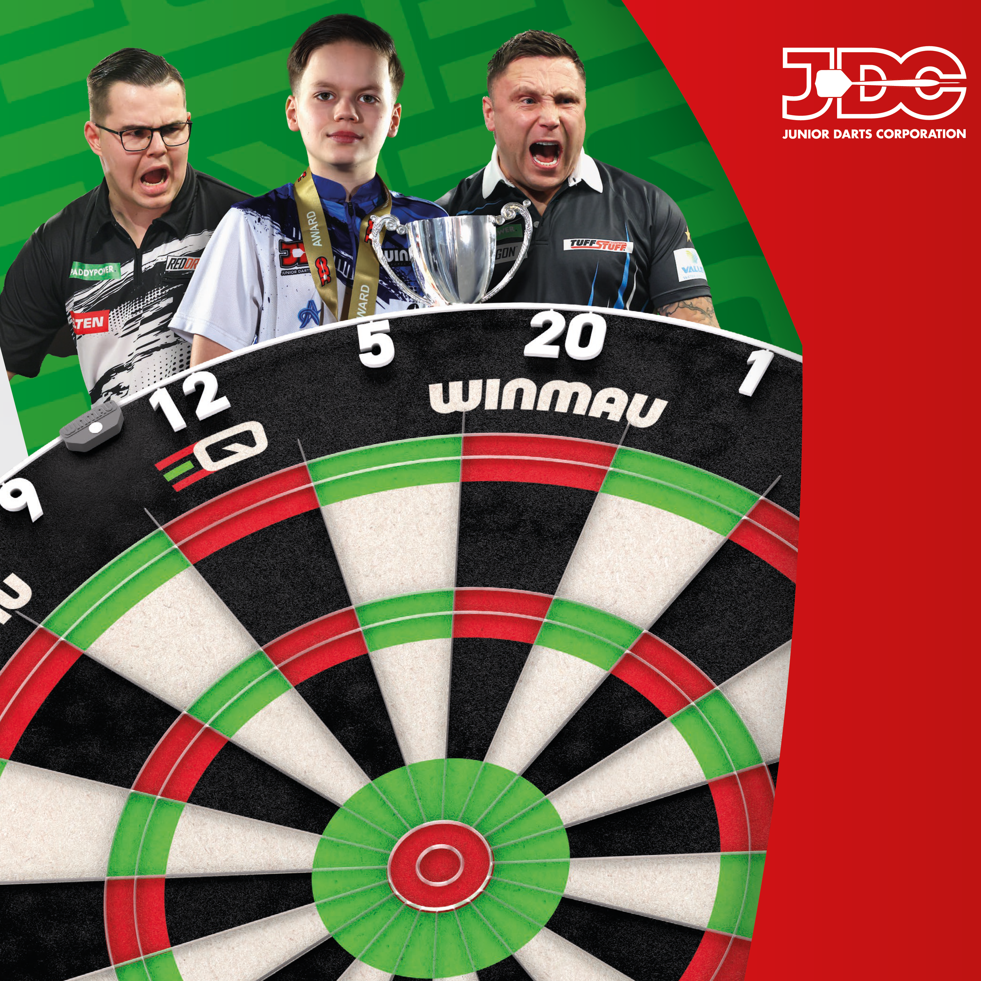 Stalowa tarcza do darta Winmau Equalizer Das Winmau Equalizer Steeldartboard ist hier zu sehen. Es ist bekannt für seine hohe Qualität und gute Spielfläche.