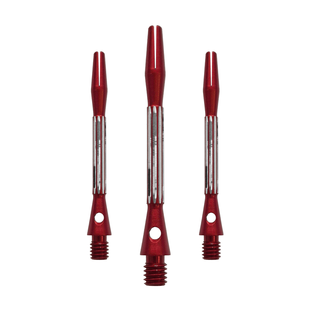 Aluminiowe wałki Bulls NL Flash 2 - czerwone - 46 mm Die Bulls NL Flash 2 Aluminium Shafts in Rot werden hier als Set gezeigt. Sie sind 46 mm lang und aus Aluminium gefertigt.