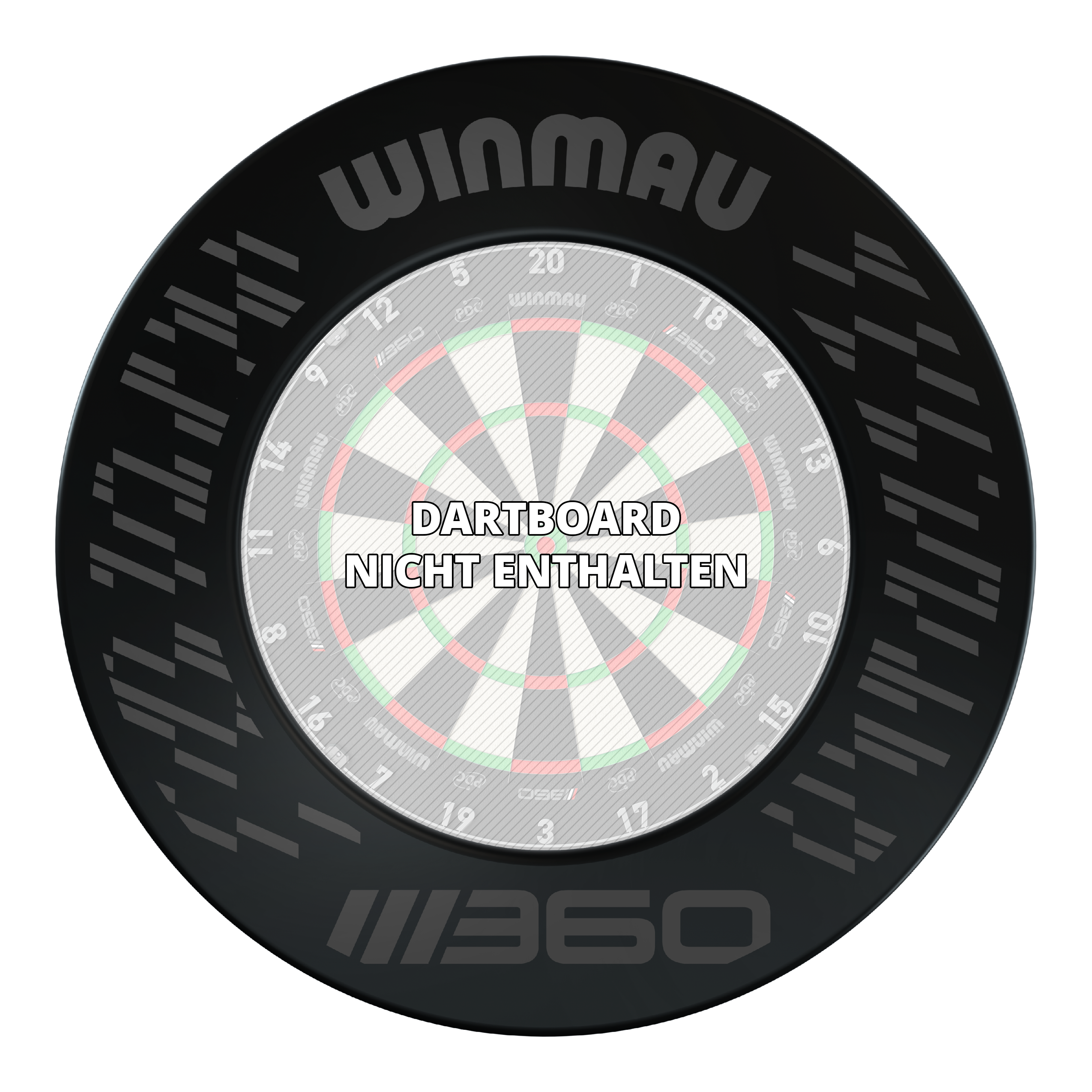 Winmau Blade 360 Dartboard Surround - Czarny Abgebildet ist das Winmau Blade 360 Dartboard Surround in der Farbe Schwarz. Es schützt die Wand vor abprallenden Dartpfeilen.
