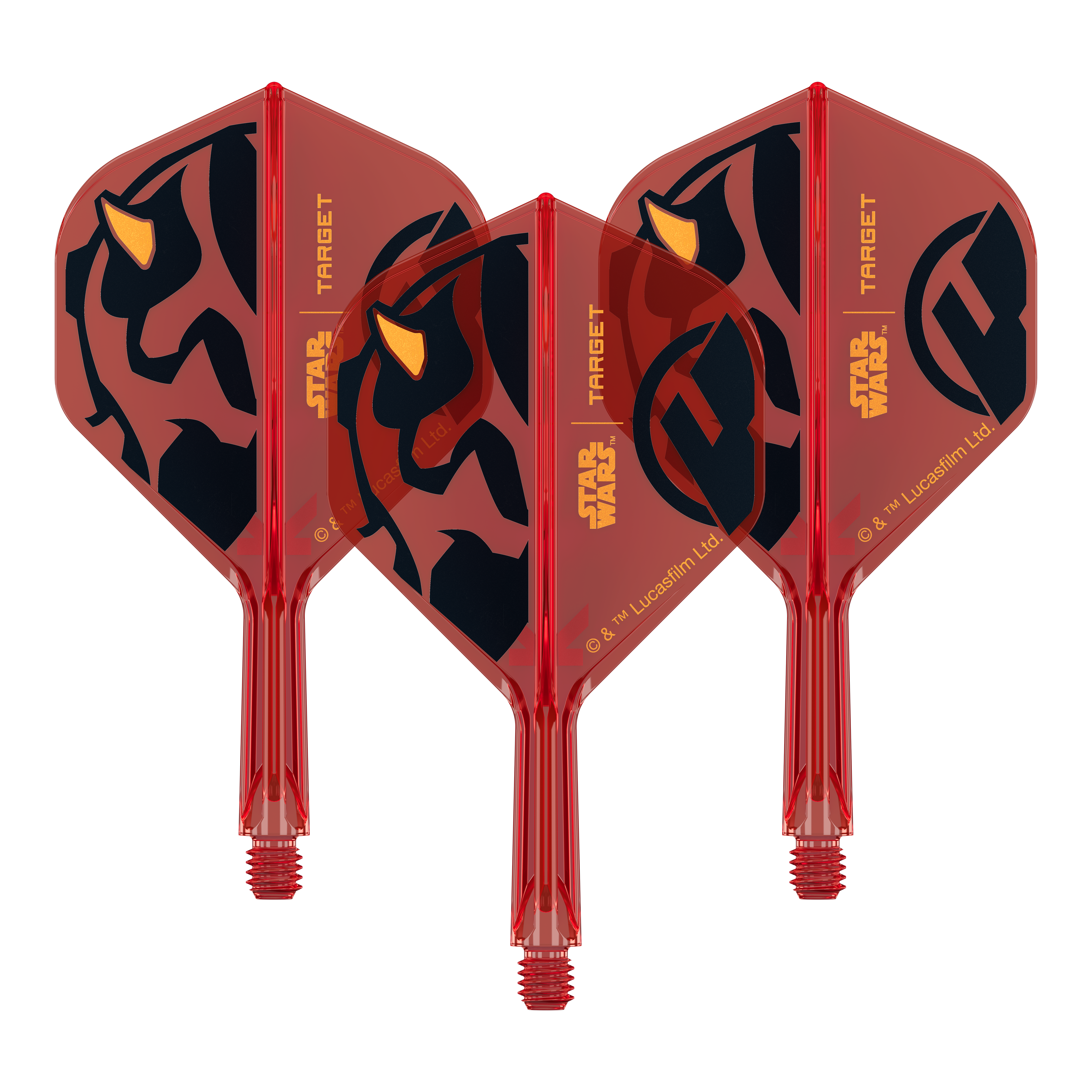 Dieses Produkt heißt 410523_Target_StarWars_KFlex_DarthMaul_No2_Standard_Flights_Short_19mm_1Set. Es scheint sich um ein Set von Dart-Flights mit Darth Maul Optik zu handeln.