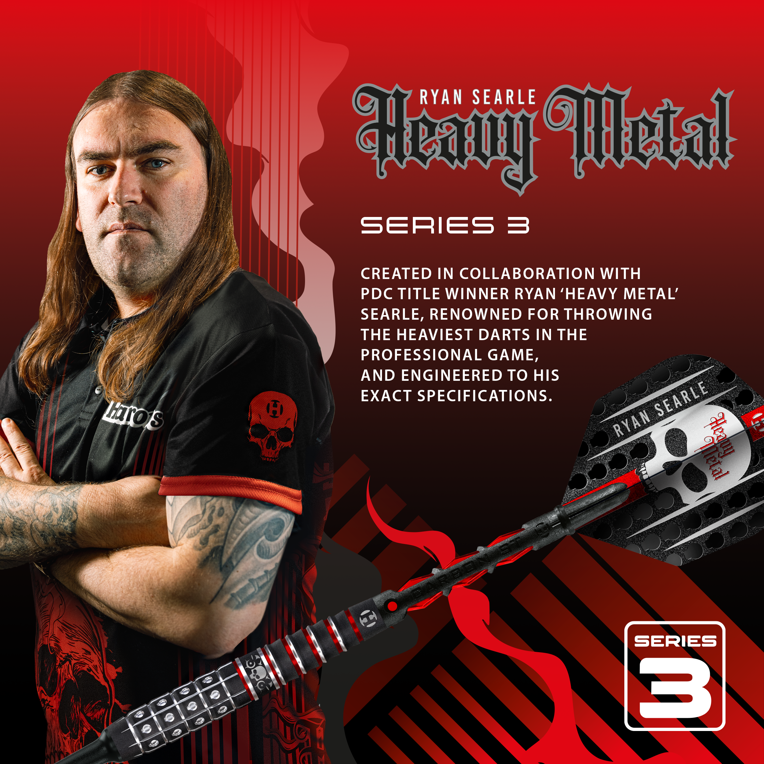 Miękkie lotki Harrow's Ryan Searle Series 3 Zu sehen sind die Harrows Ryan Searle Series 3 Softdarts. Die Dartpfeile sind für das elektronische Dartspiel geeignet.
