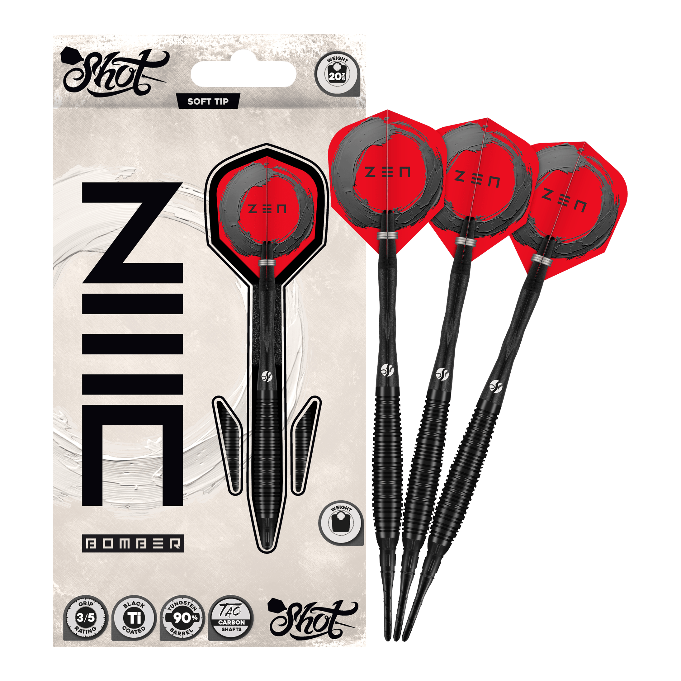 Miękkie lotki Shot ZEN Bomber - 20g