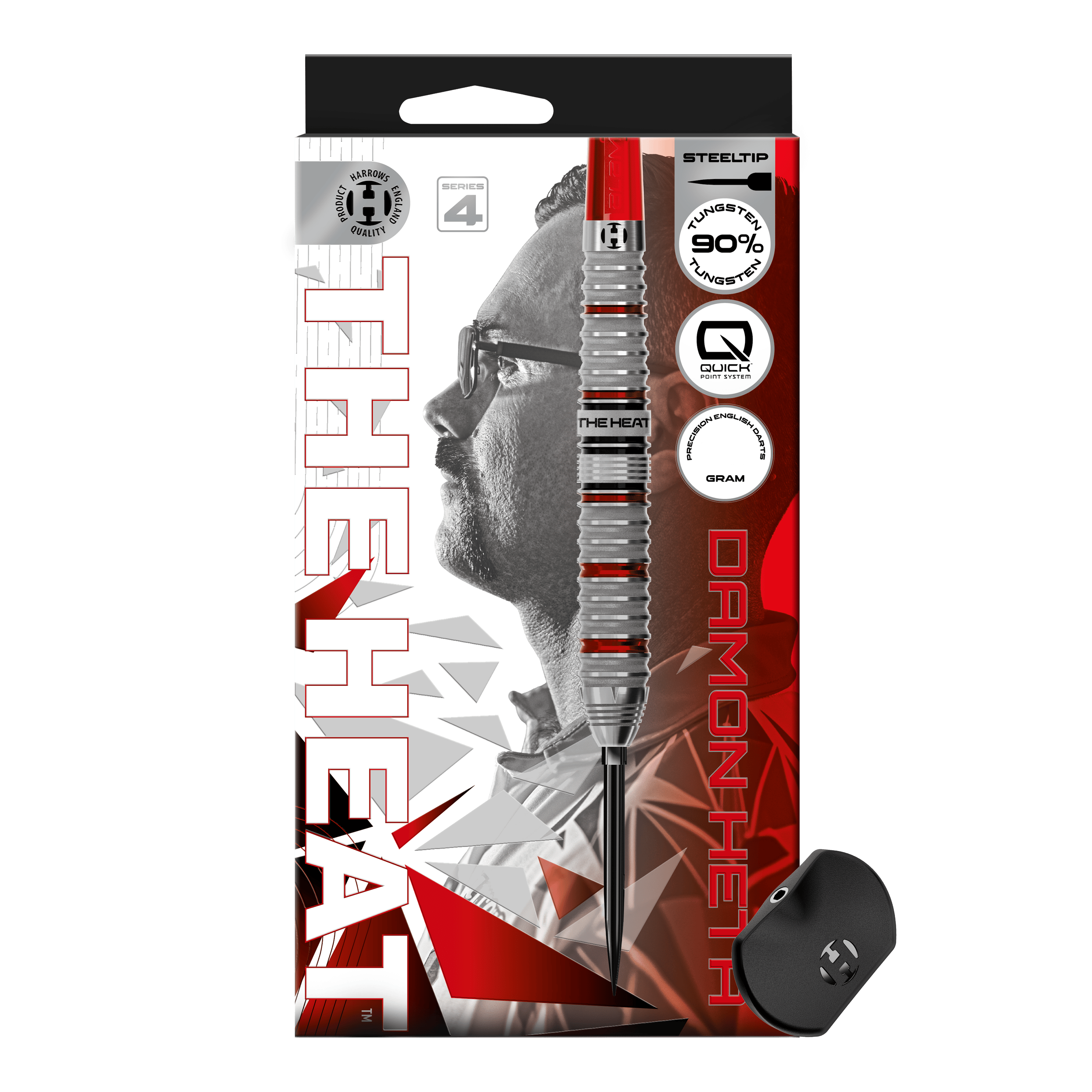Stalowe lotki Harrow's Damon Heta Series 4 Quick Point Abgebildet sind die Harrows Damon Heta Series 4 Quick Point Steeldarts. Diese Darts zeichnen sich durch ein modernes Design und ausgezeichnete Flugeigenschaften aus.